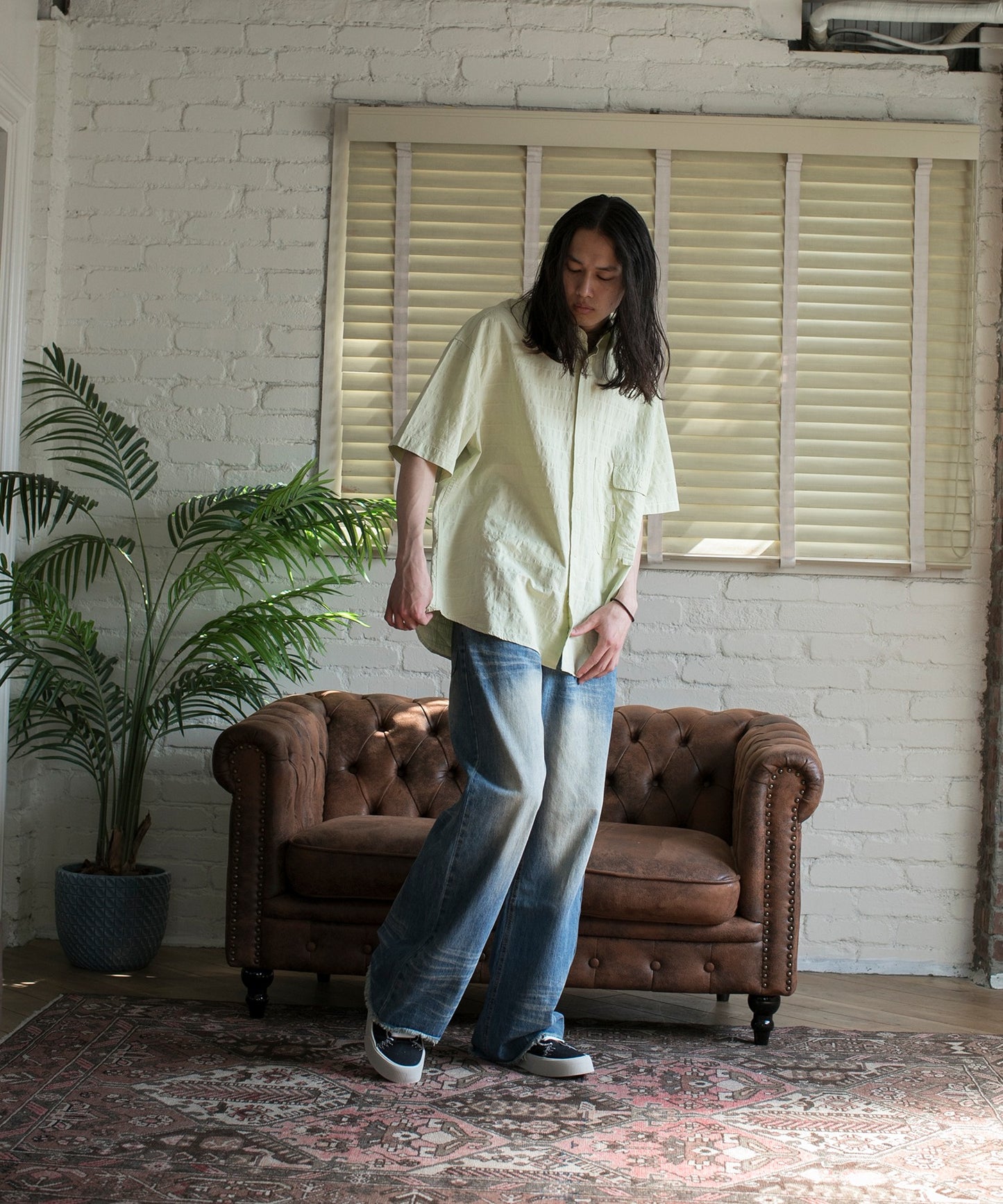 【aimoha neo】VINTAGE WASH RELAXED FIT DENIM