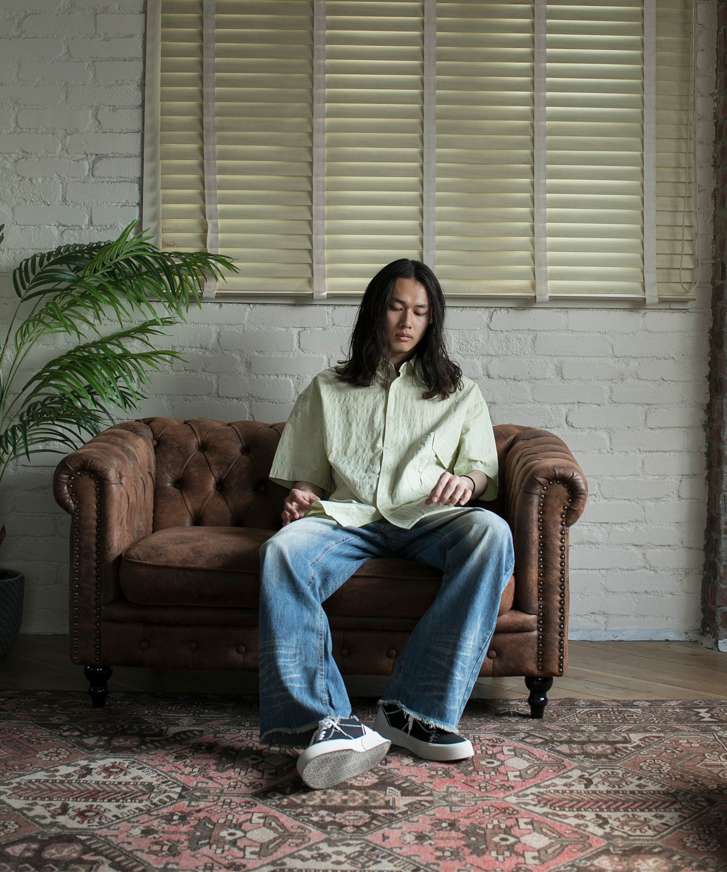 【aimoha neo】VINTAGE WASH RELAXED FIT DENIM