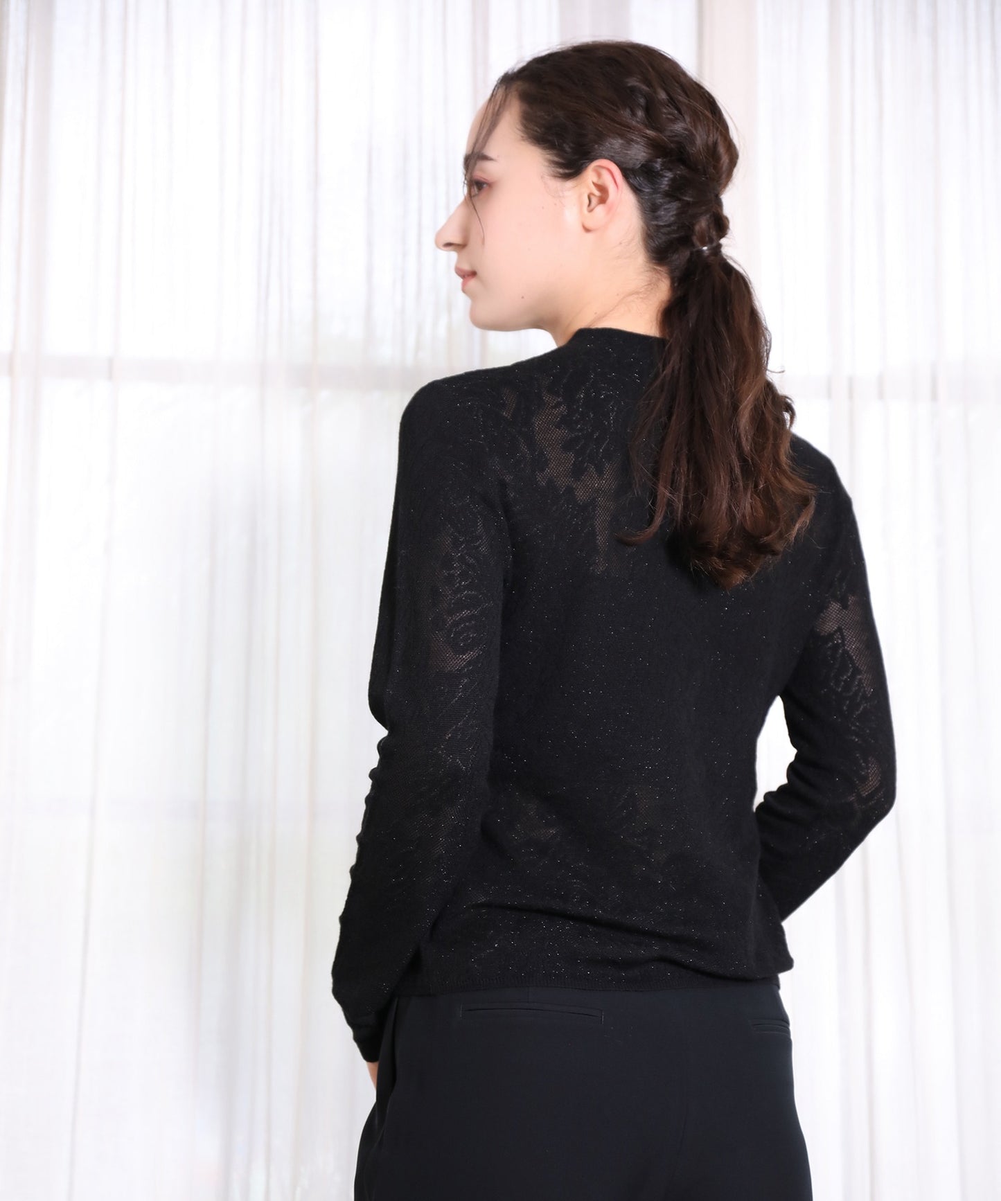 【DECADE CLASSIC】花柄レース 長袖トップス