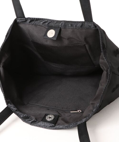 【HOOK】for girls リボン総柄フロッキー生地トートバッグ