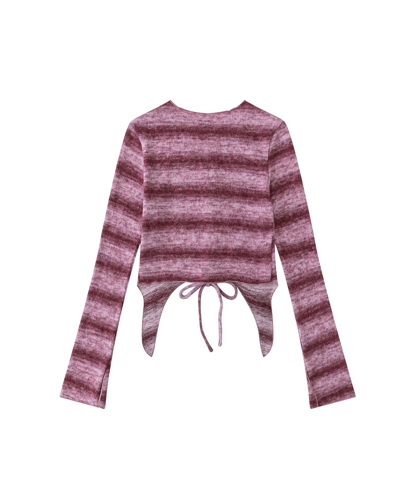 【HOOK】for girls グラデーションボーダーシャーリングプルオーバー