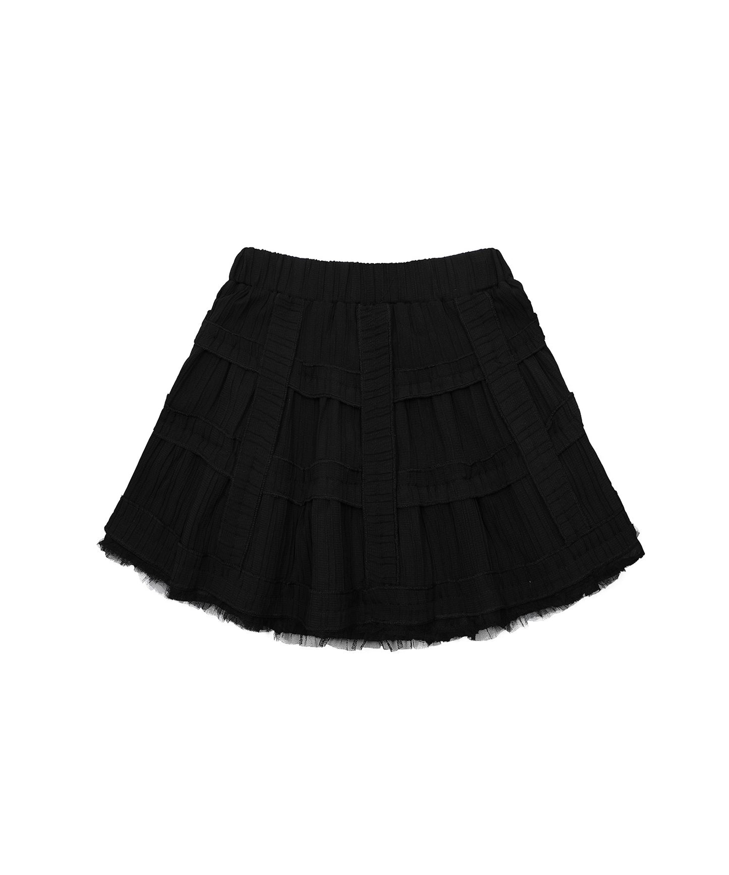 【HOOK】for girls チュールフリル鳥籠ミニスカート