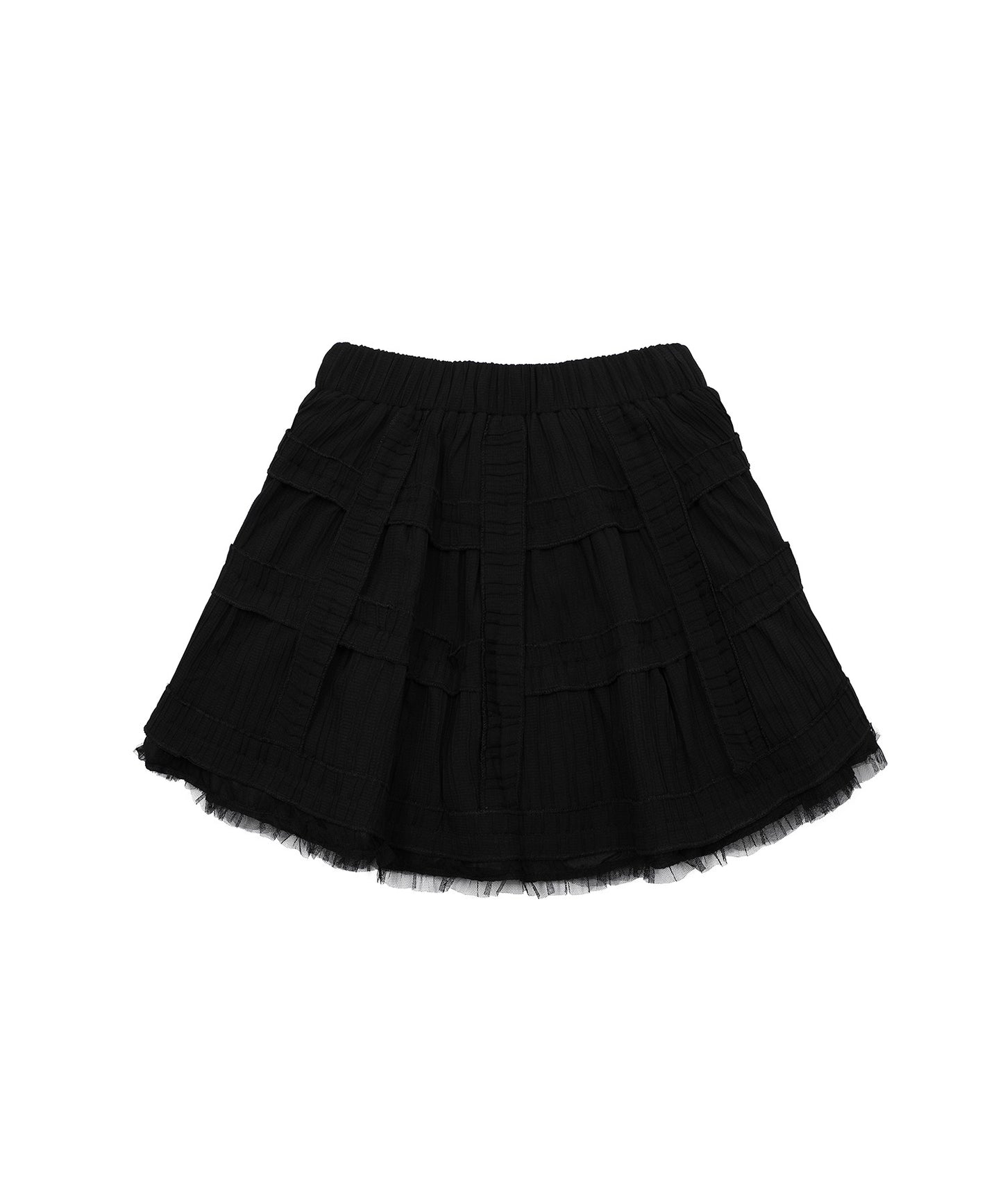 【HOOK】for girls チュールフリル鳥籠ミニスカート