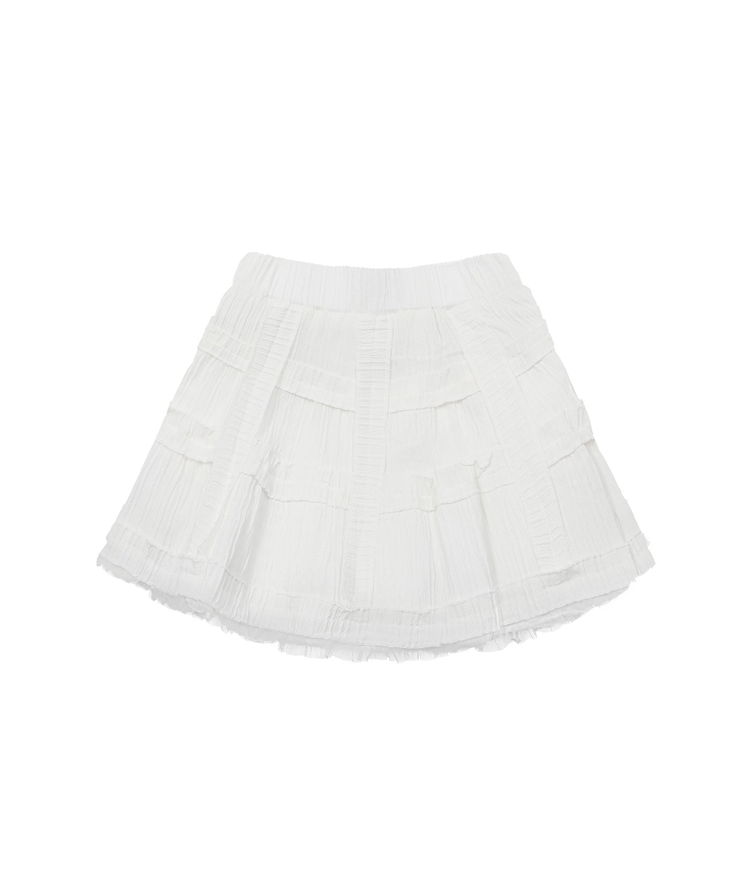 【HOOK】for girls チュールフリル鳥籠ミニスカート