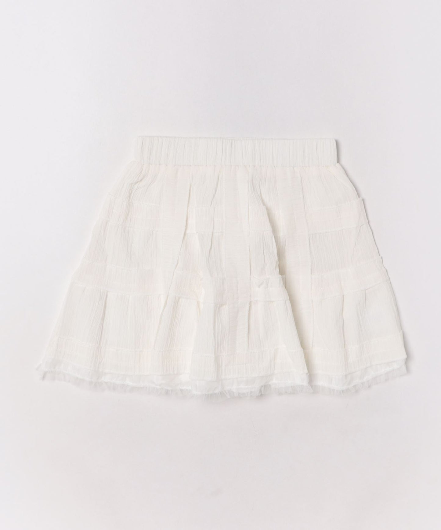 【HOOK】for girls チュールフリル鳥籠ミニスカート