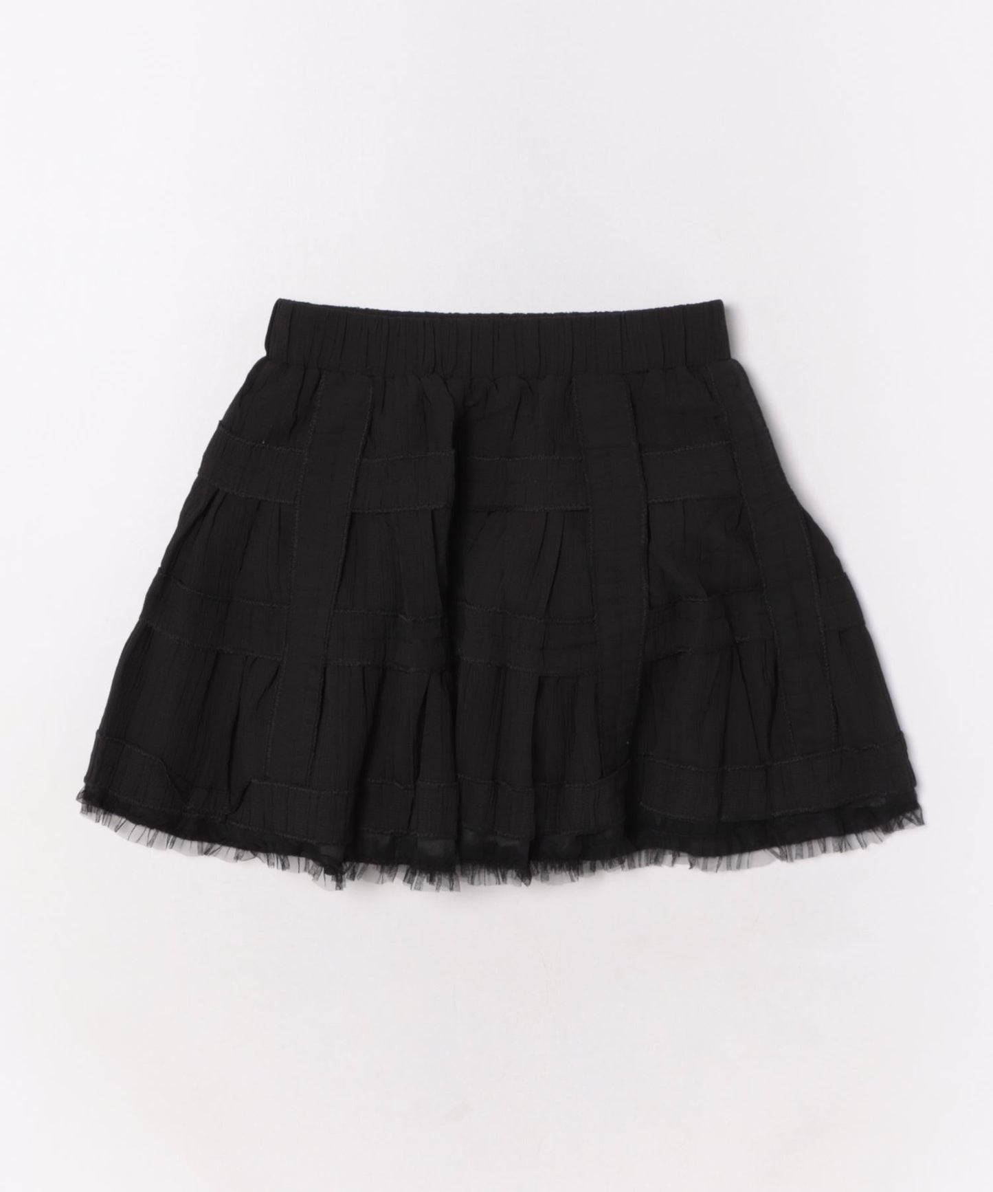 【HOOK】for girls チュールフリル鳥籠ミニスカート
