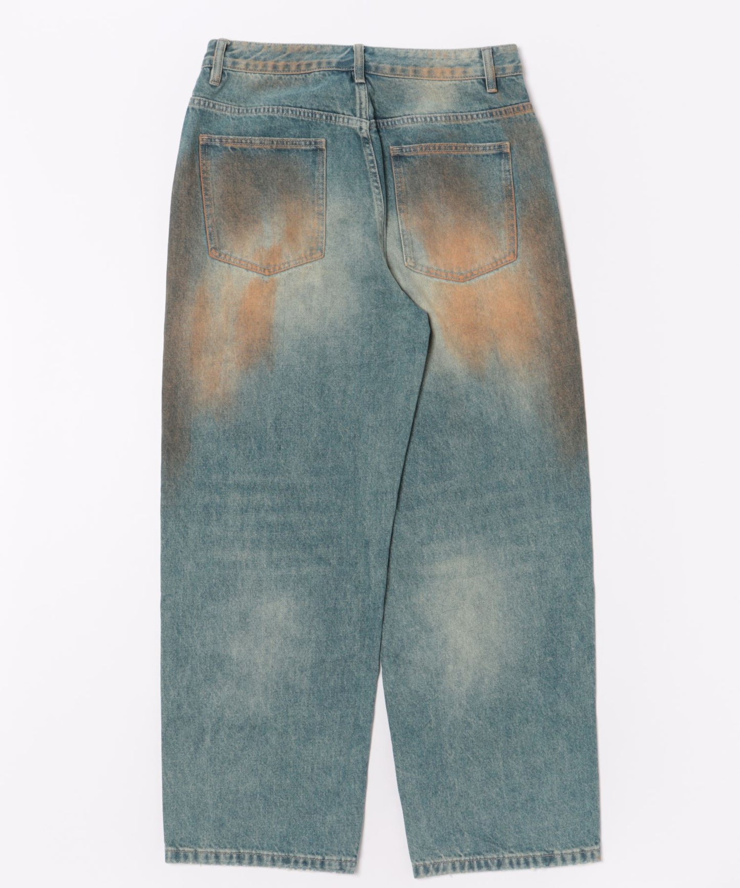 【aimoha neo】VINTAGE MUD-DYED DISTRESSED BAGGY JEANS
