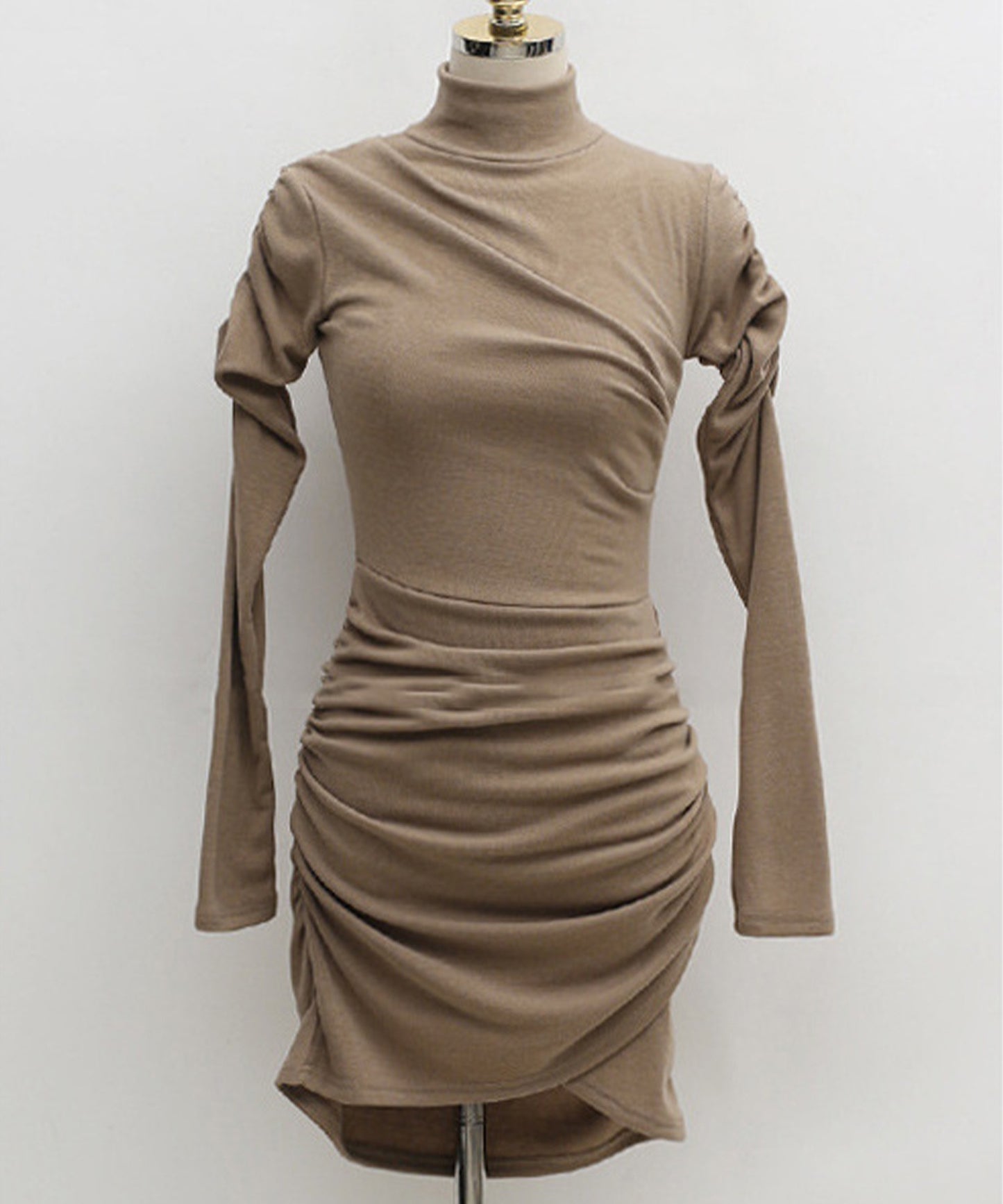 【Jasmine】ハイネックミニワンピース