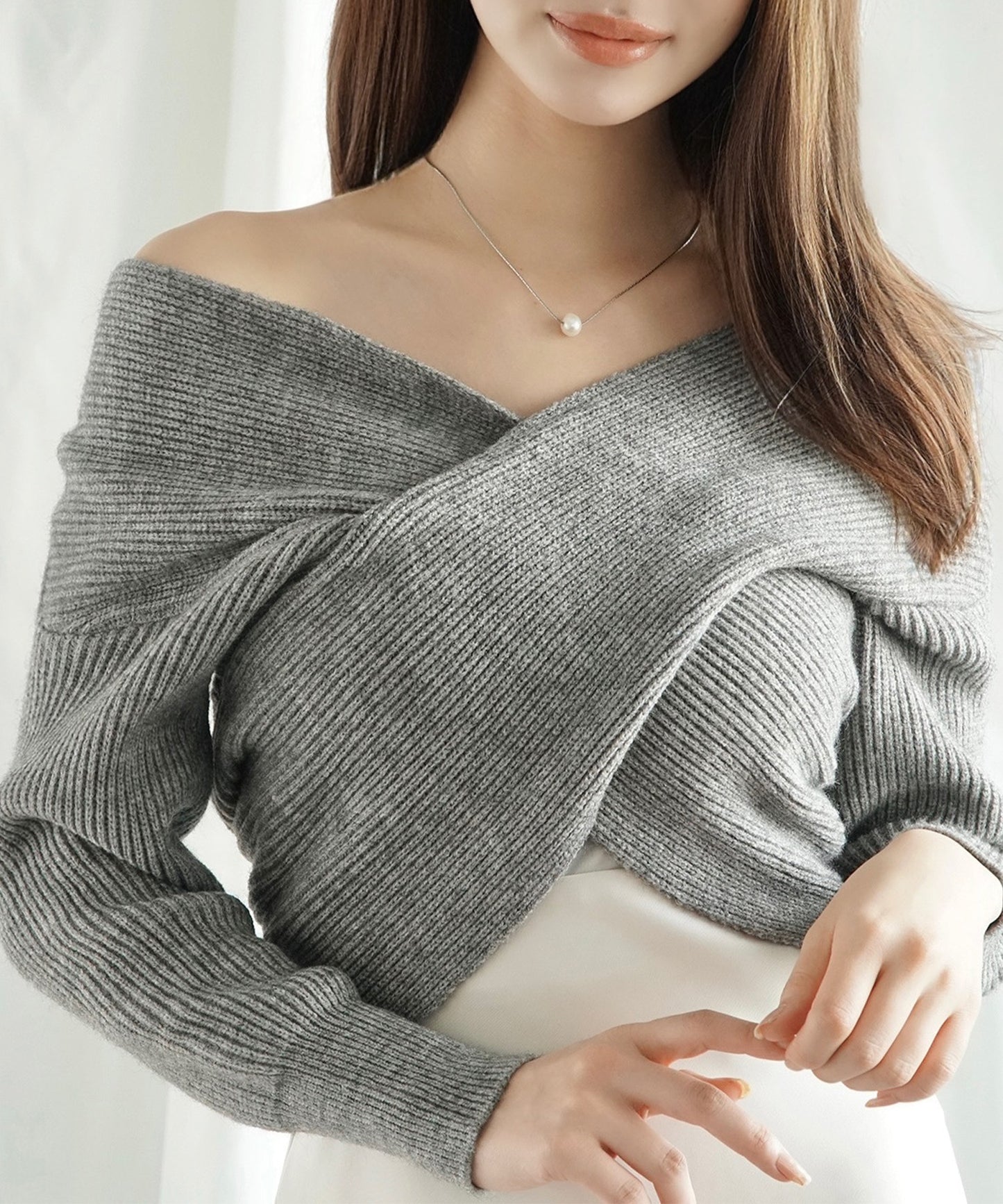 【Jasmine】2WAYニットプルオーバー