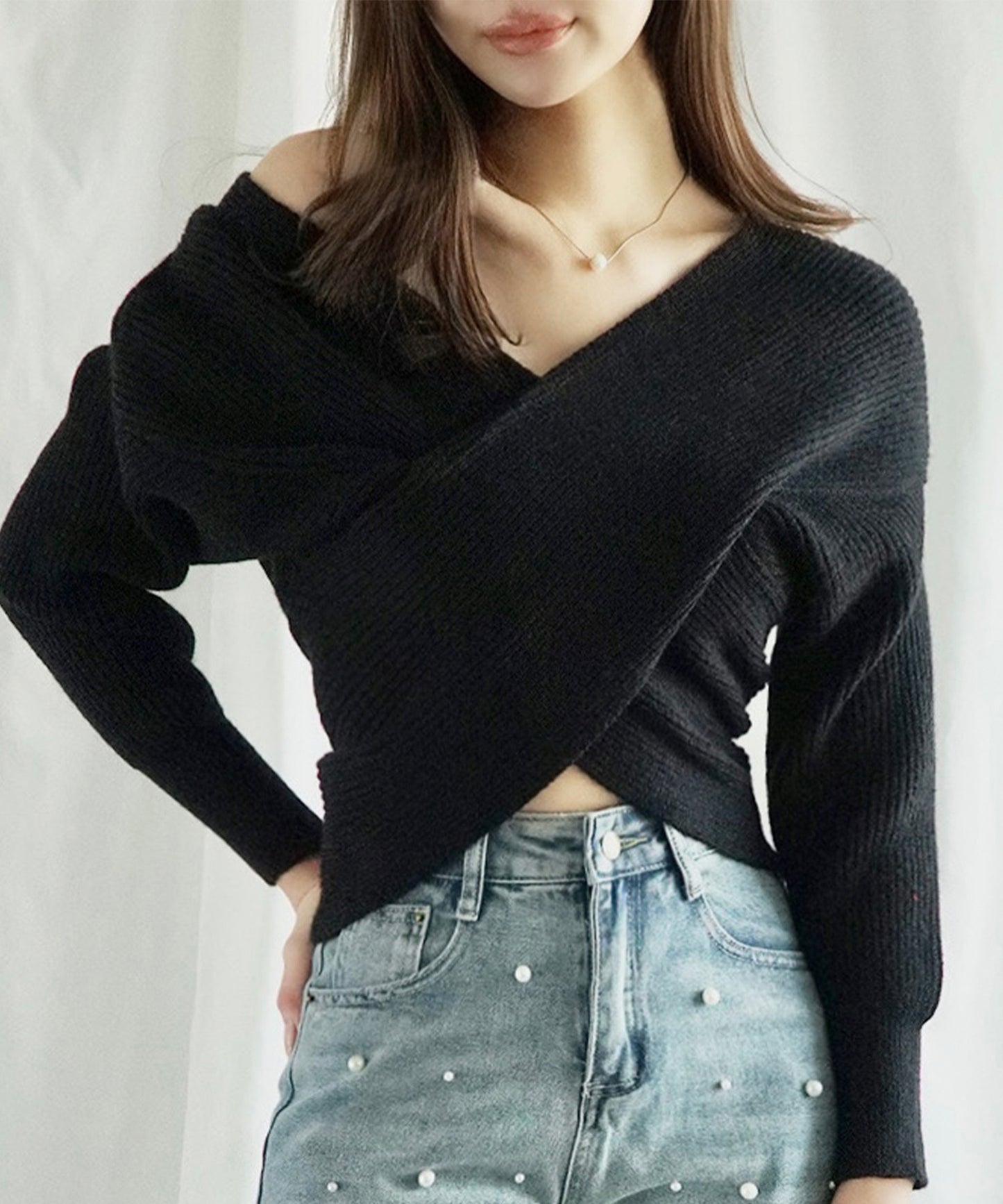 【Jasmine】2WAYニットプルオーバー