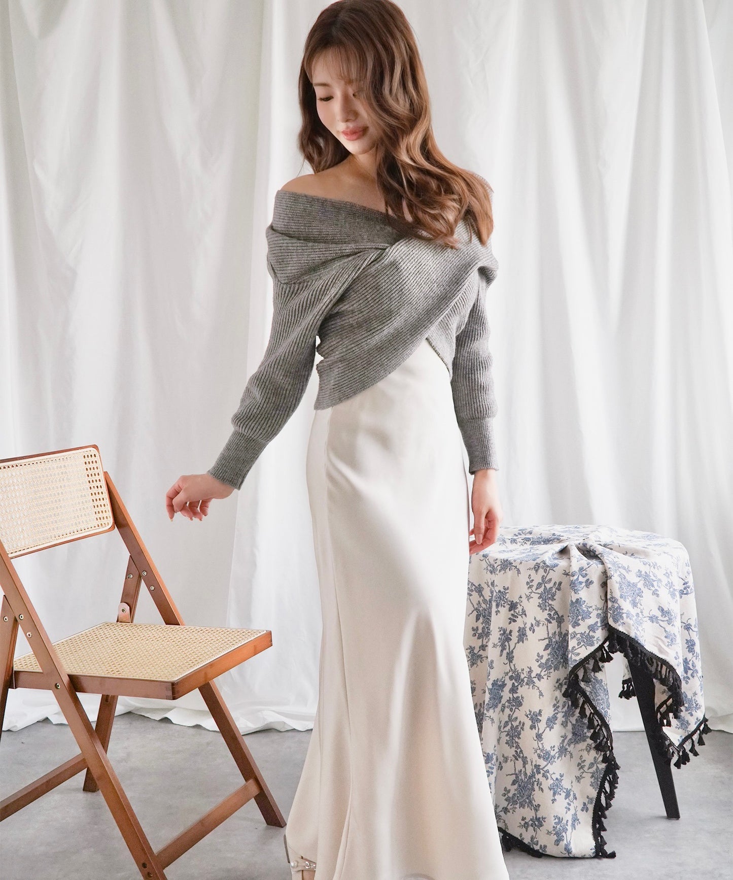【Jasmine】2WAYニットプルオーバー