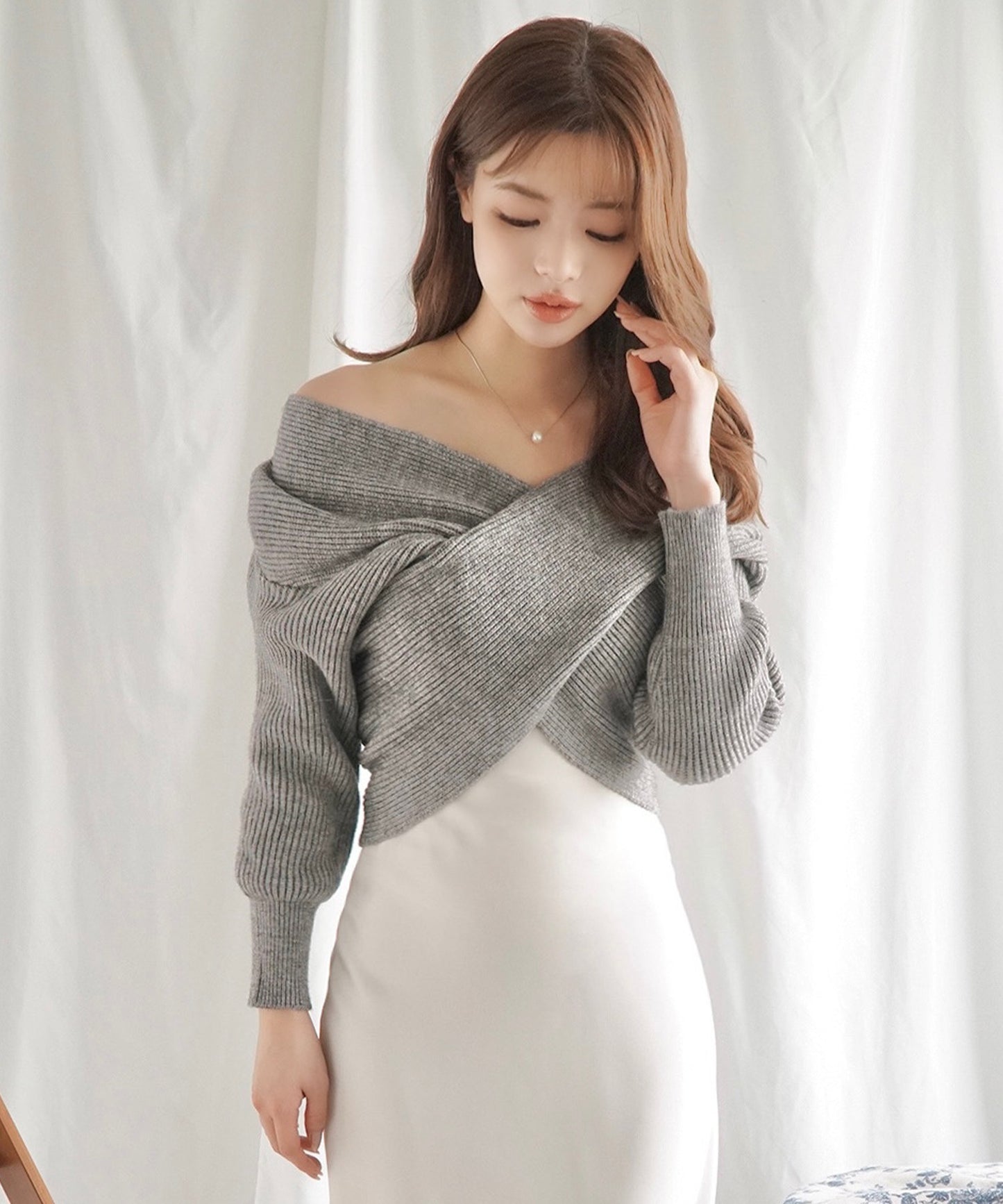 【Jasmine】2WAYニットプルオーバー