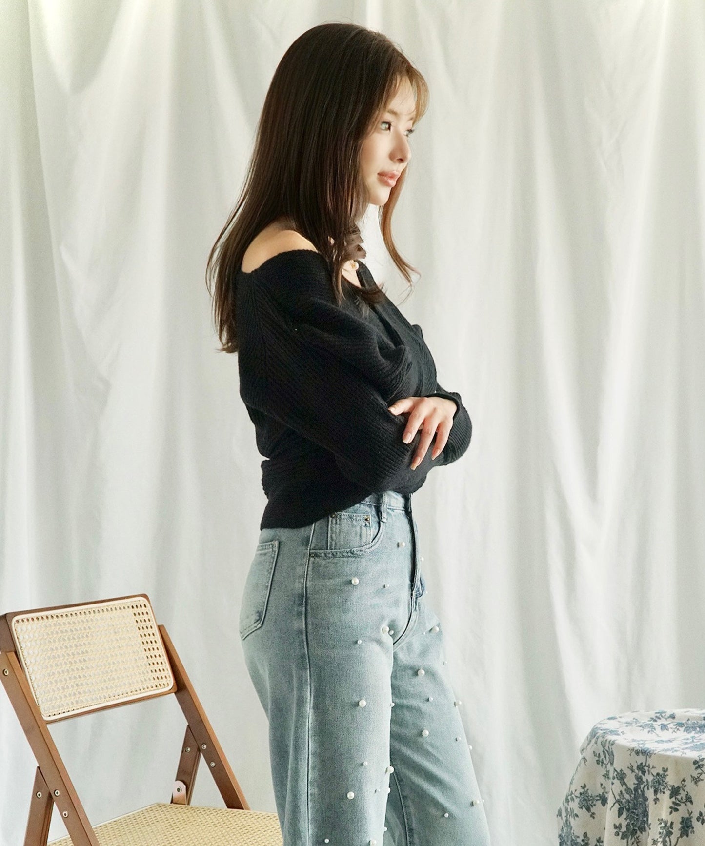 【Jasmine】2WAYニットプルオーバー