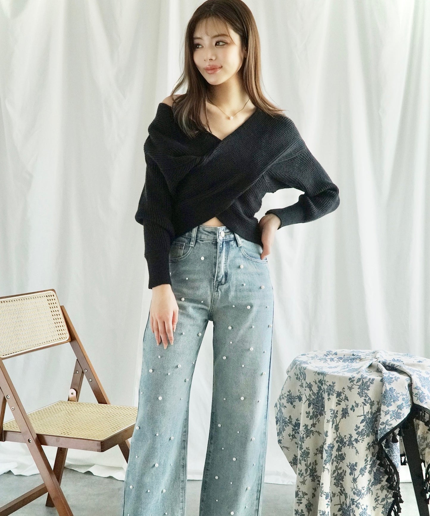 【Jasmine】2WAYニットプルオーバー