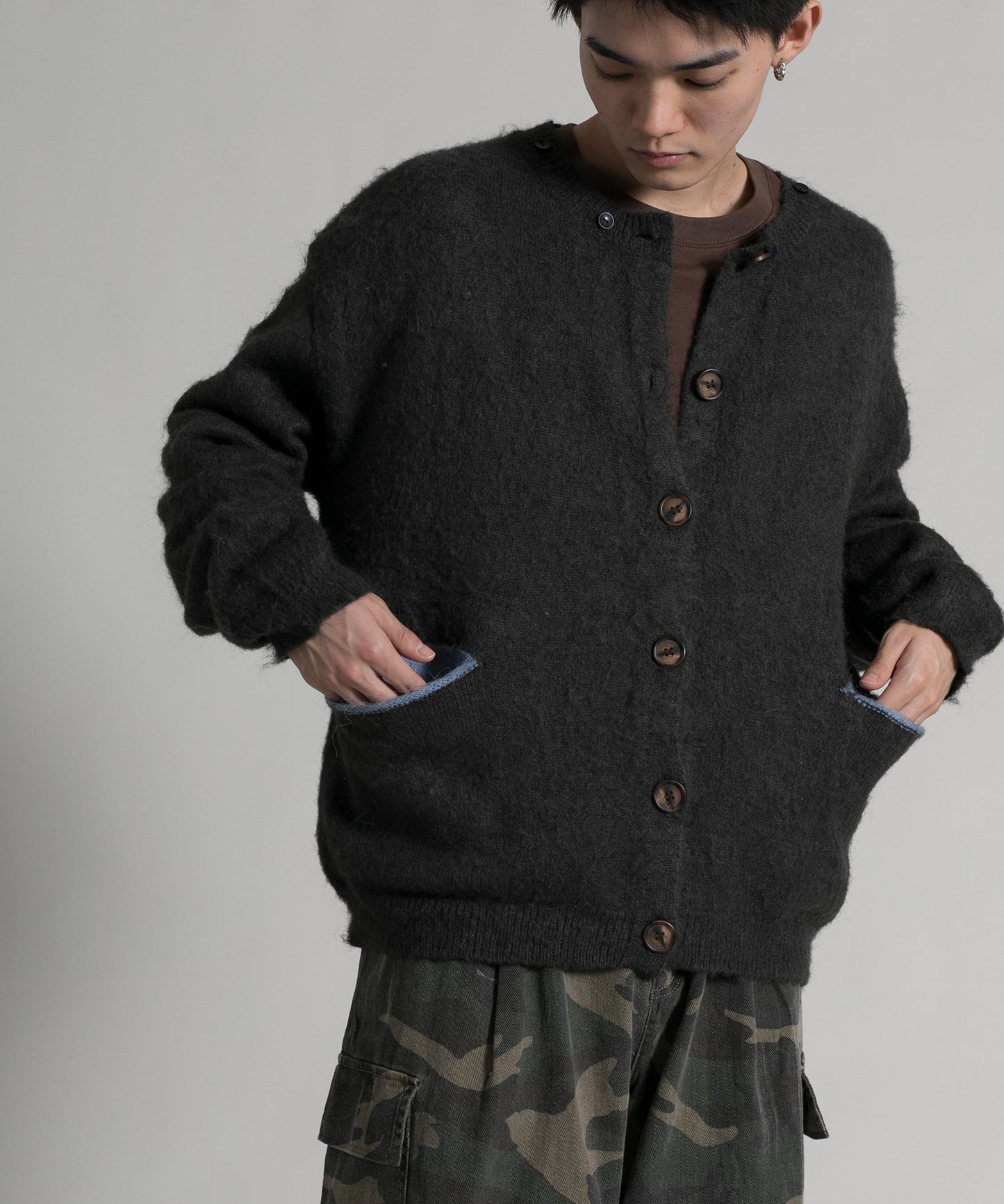 【aimoha neo】2 way Shaggy Knit Cardigan
