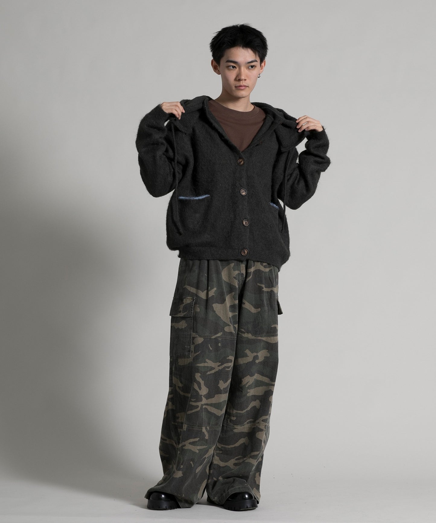【aimoha neo】2 way Shaggy Knit Cardigan