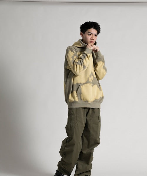 【aimoha neo】裏起毛 Bleaching Processed Hoodie