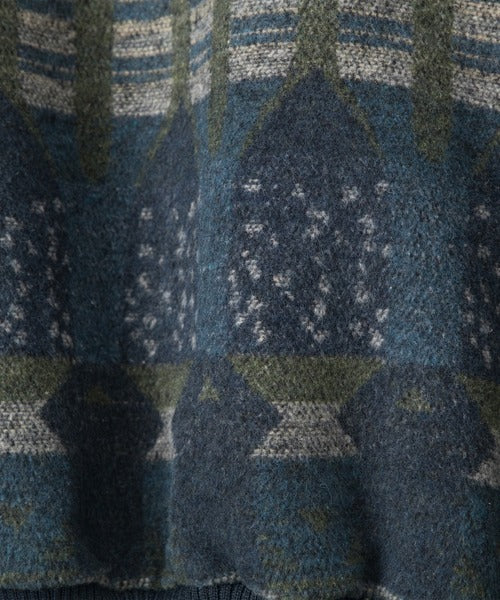 HOOK -select- レトロ調ジャカードセーター