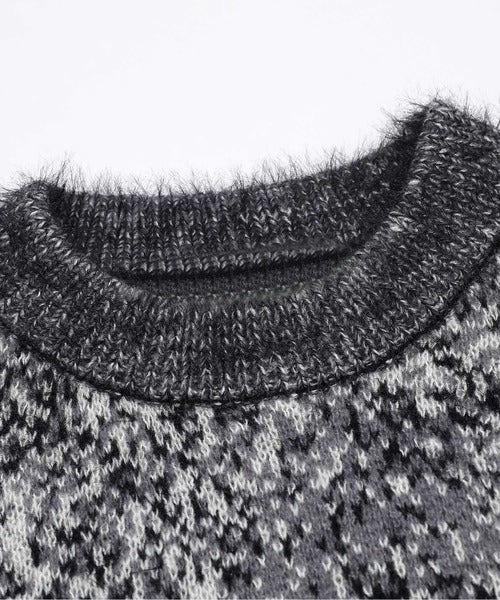 HOOK -select- ぼかし粒子柄ニット