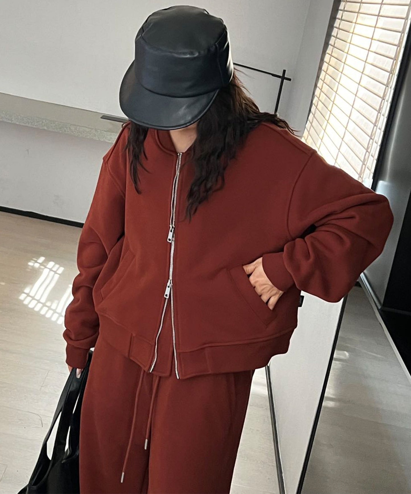 裏起毛ボンバージャケット