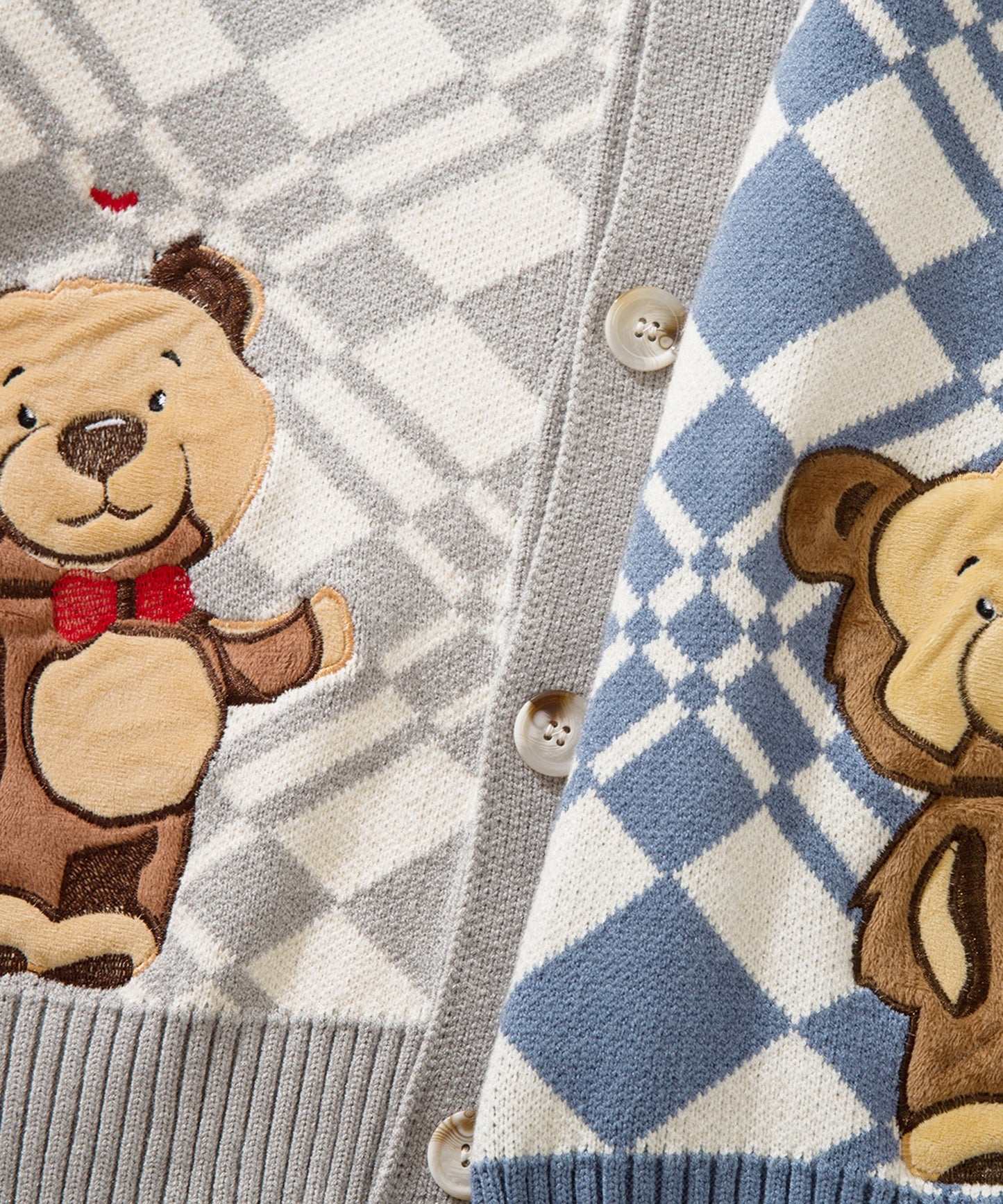 HOOK -original- ハート風船を飛ばしたクマちゃん刺繍カーディガン