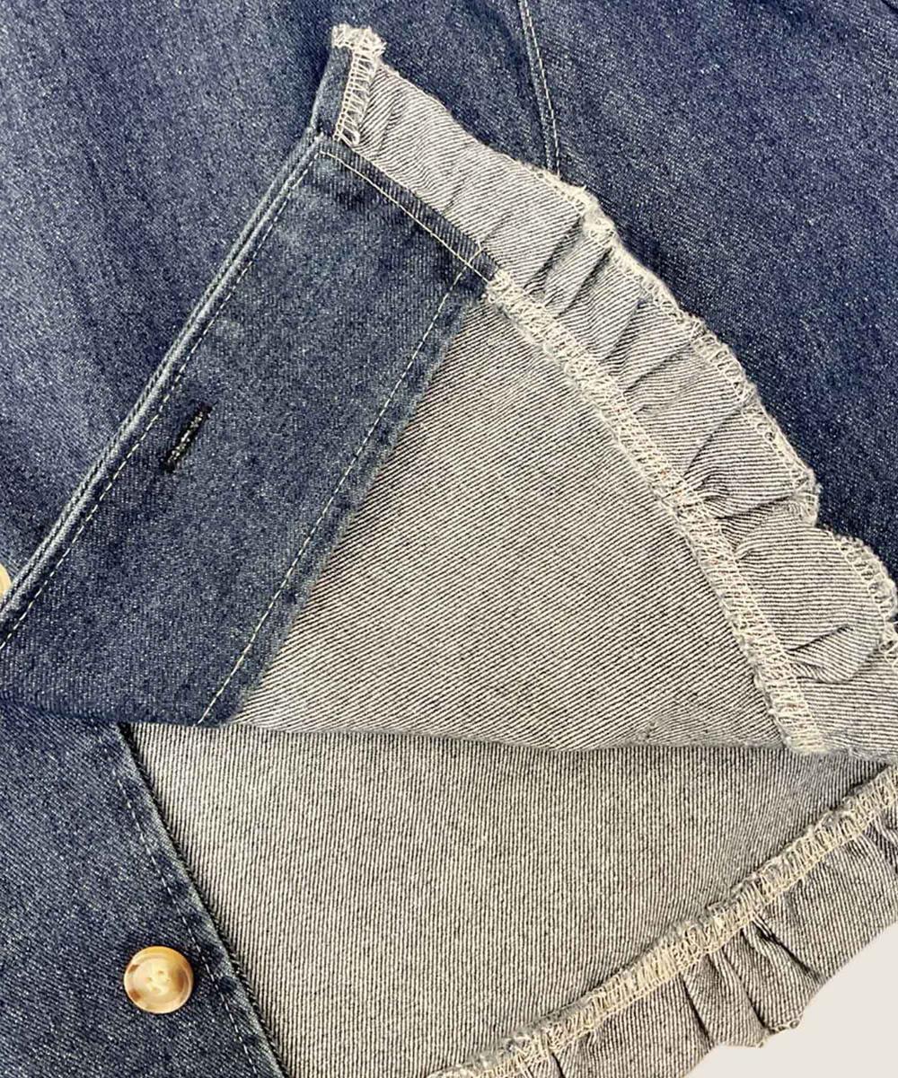 フリルデニムベスト