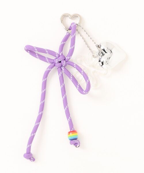 ハート&花デザインバッグチャーム