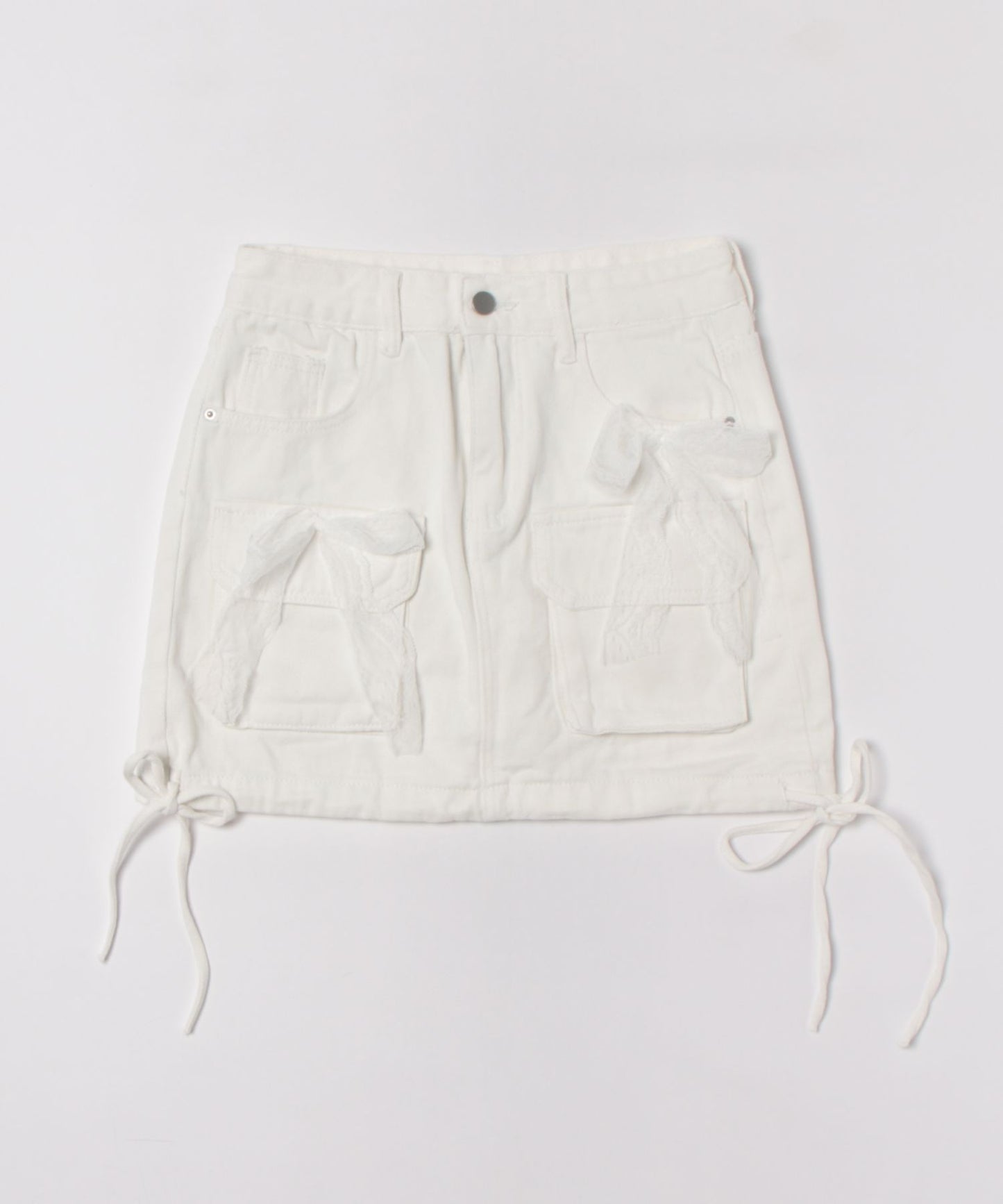 【Jasmine】フロントポケットデニムミニスカート