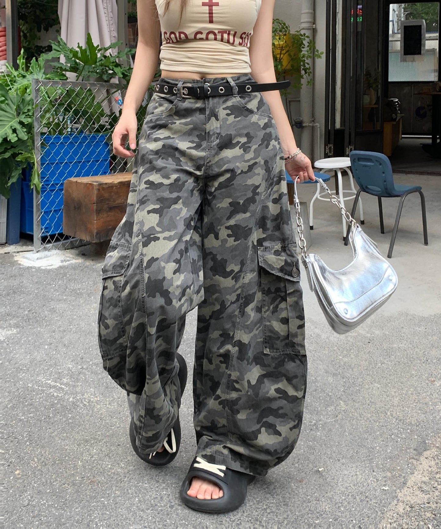 シアープリントロングTシャツ
