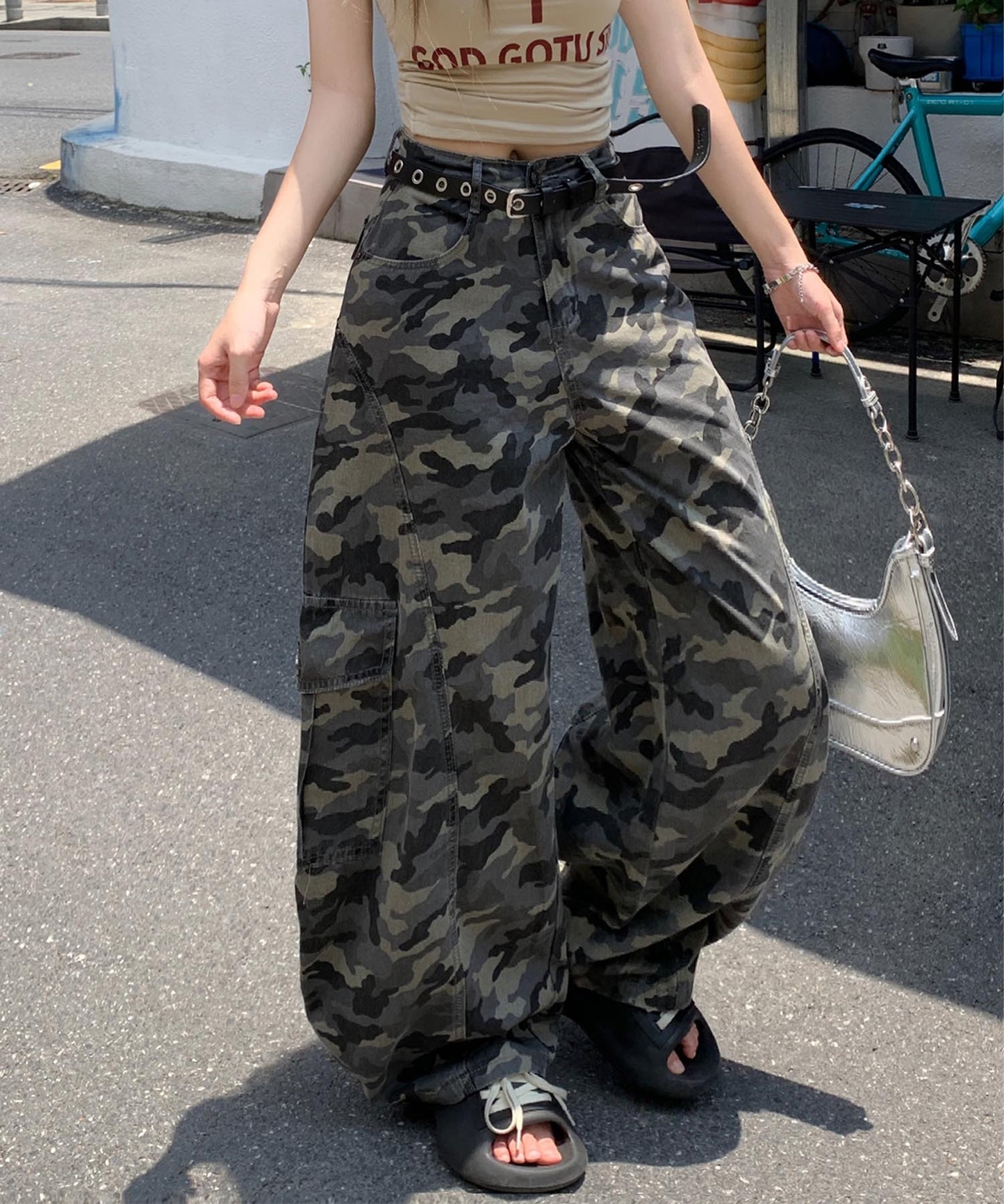 シアープリントロングTシャツ