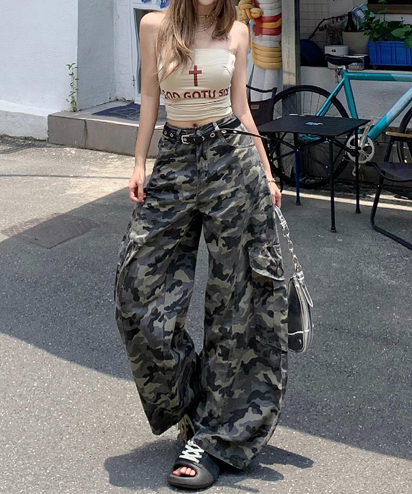 シアープリントロングTシャツ