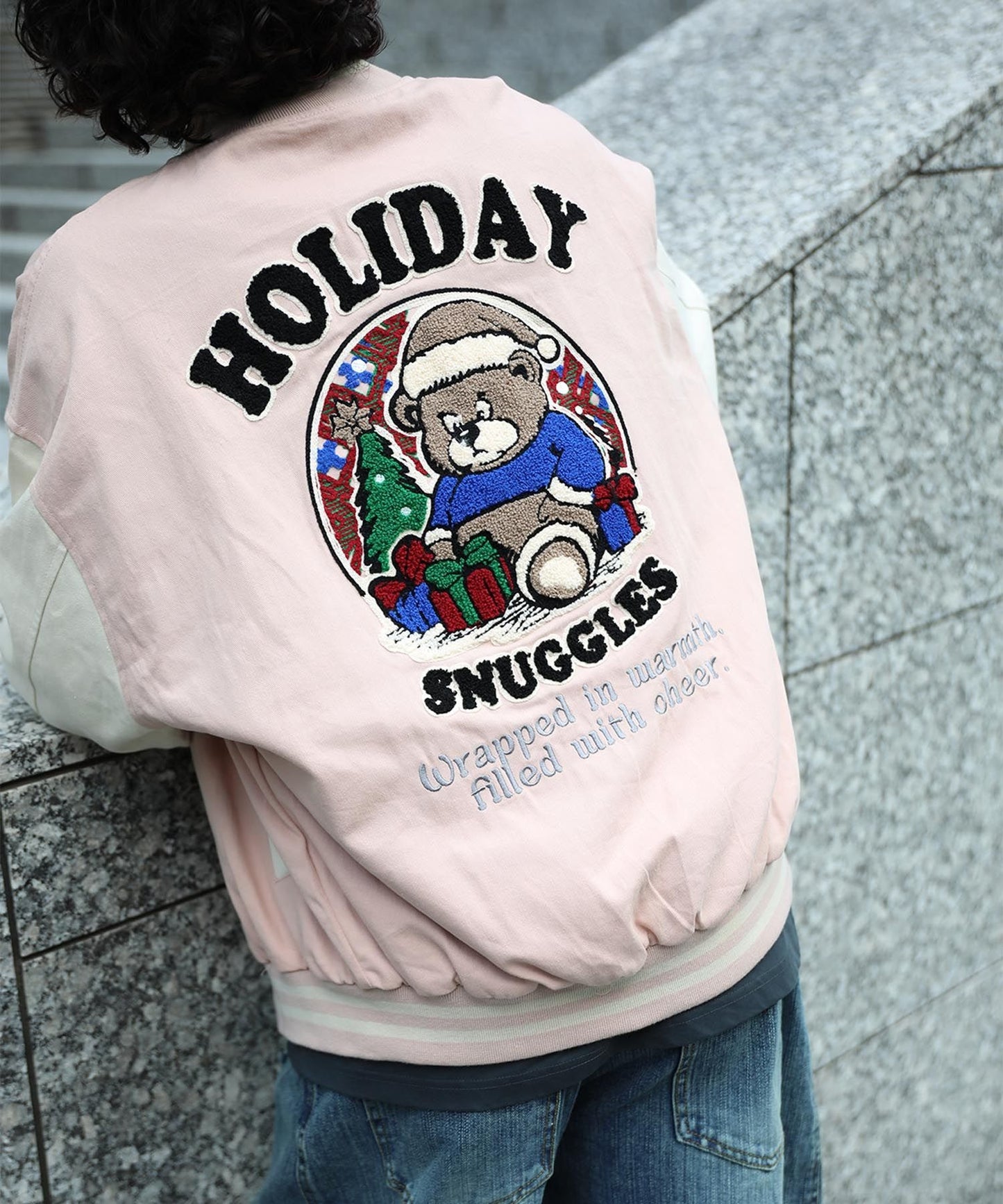 HOOK -original- アメカジサガラ刺繍スタジャンジャケット