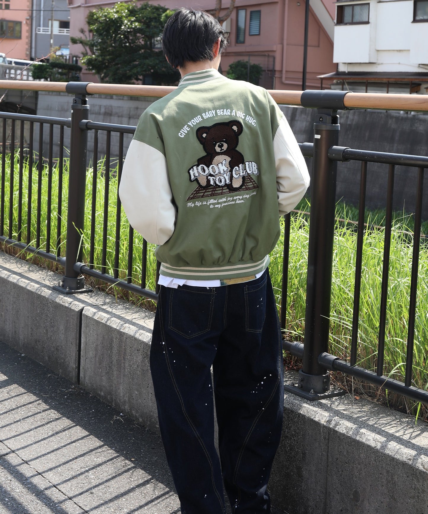 HOOK -original- アメカジサガラ刺繍スタジャンジャケット
