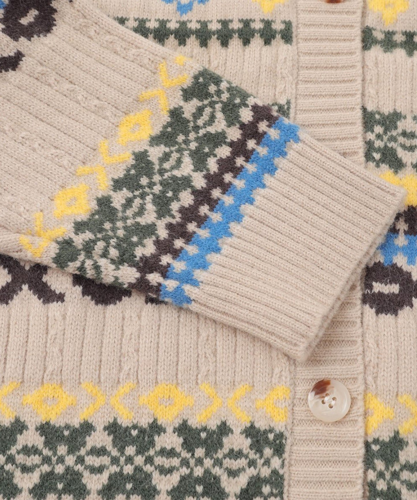 北欧風 ノルディック柄 ニット カーディガン