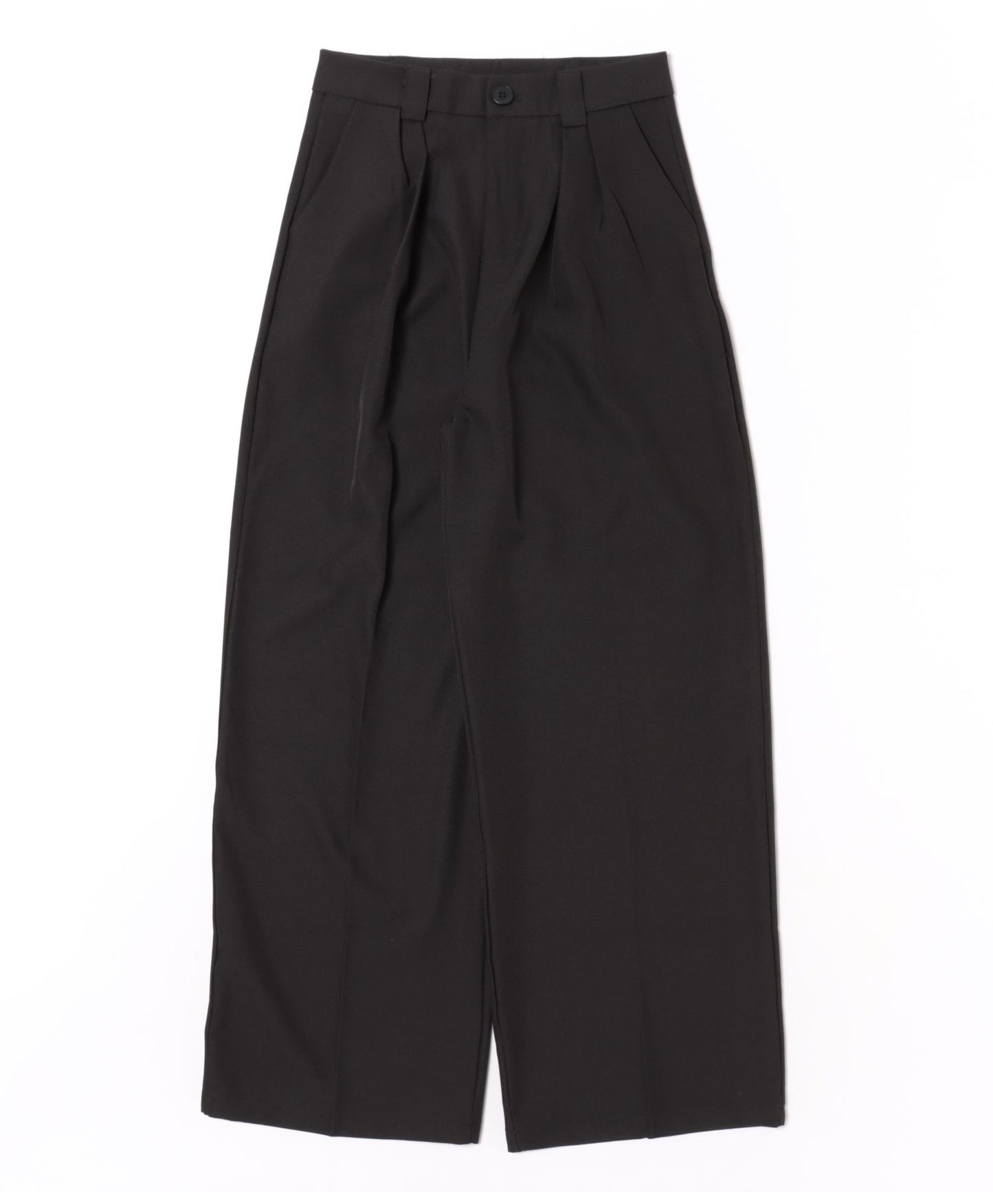 aimoha /ストレート ダブルタック ワイドパンツ