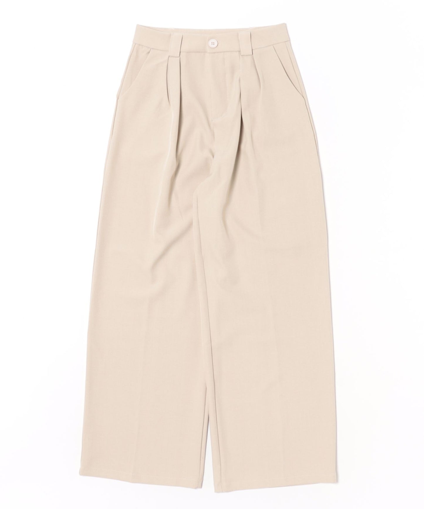 aimoha /ストレート ダブルタック ワイドパンツ