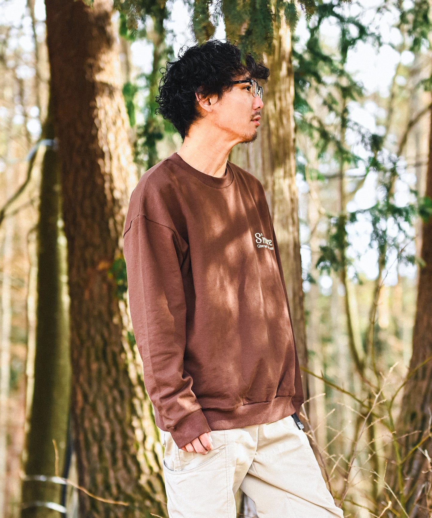 COTTON CREW NECK BIG SWEAT - S'more recipe