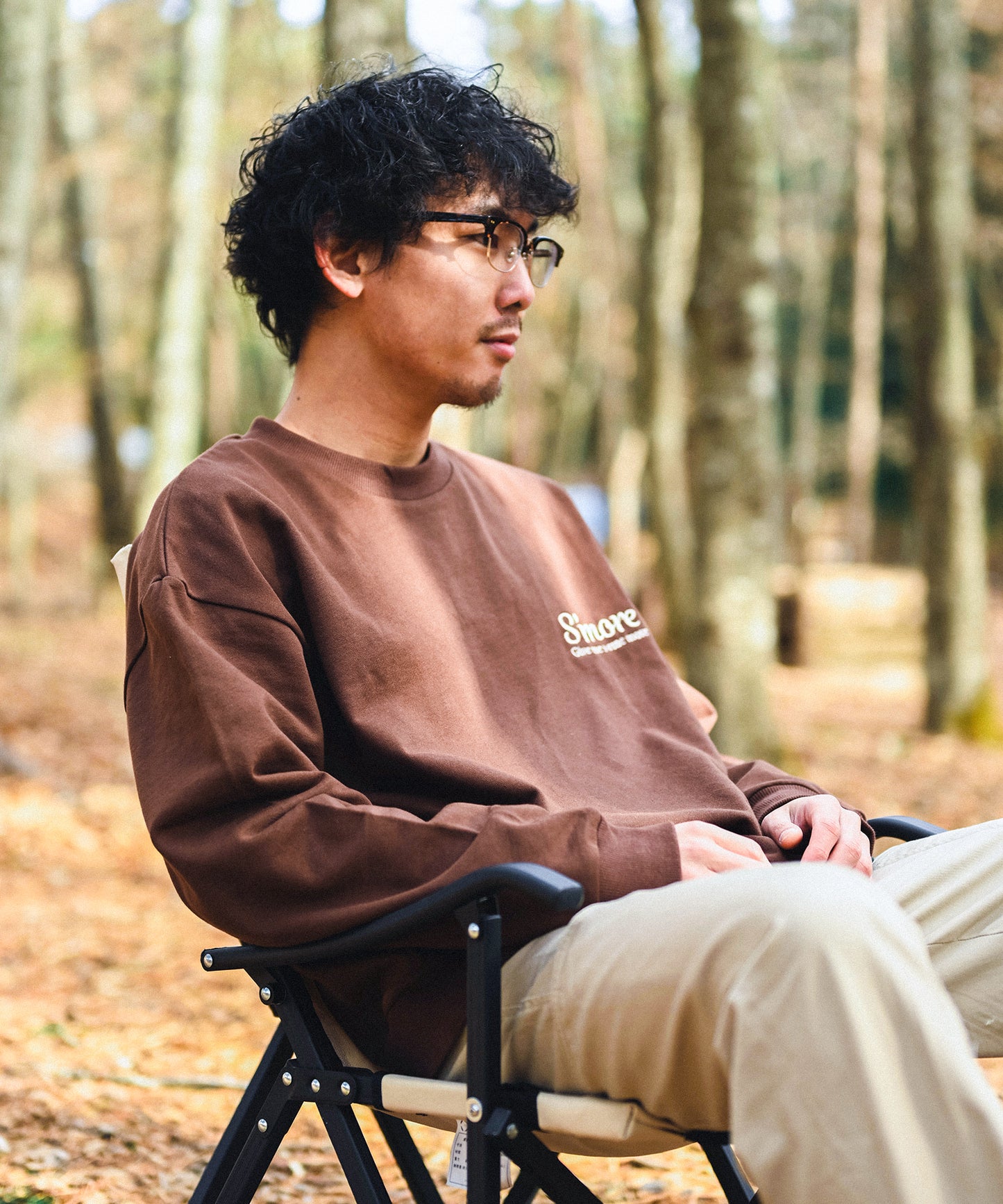 COTTON CREW NECK BIG SWEAT - S'more recipe
