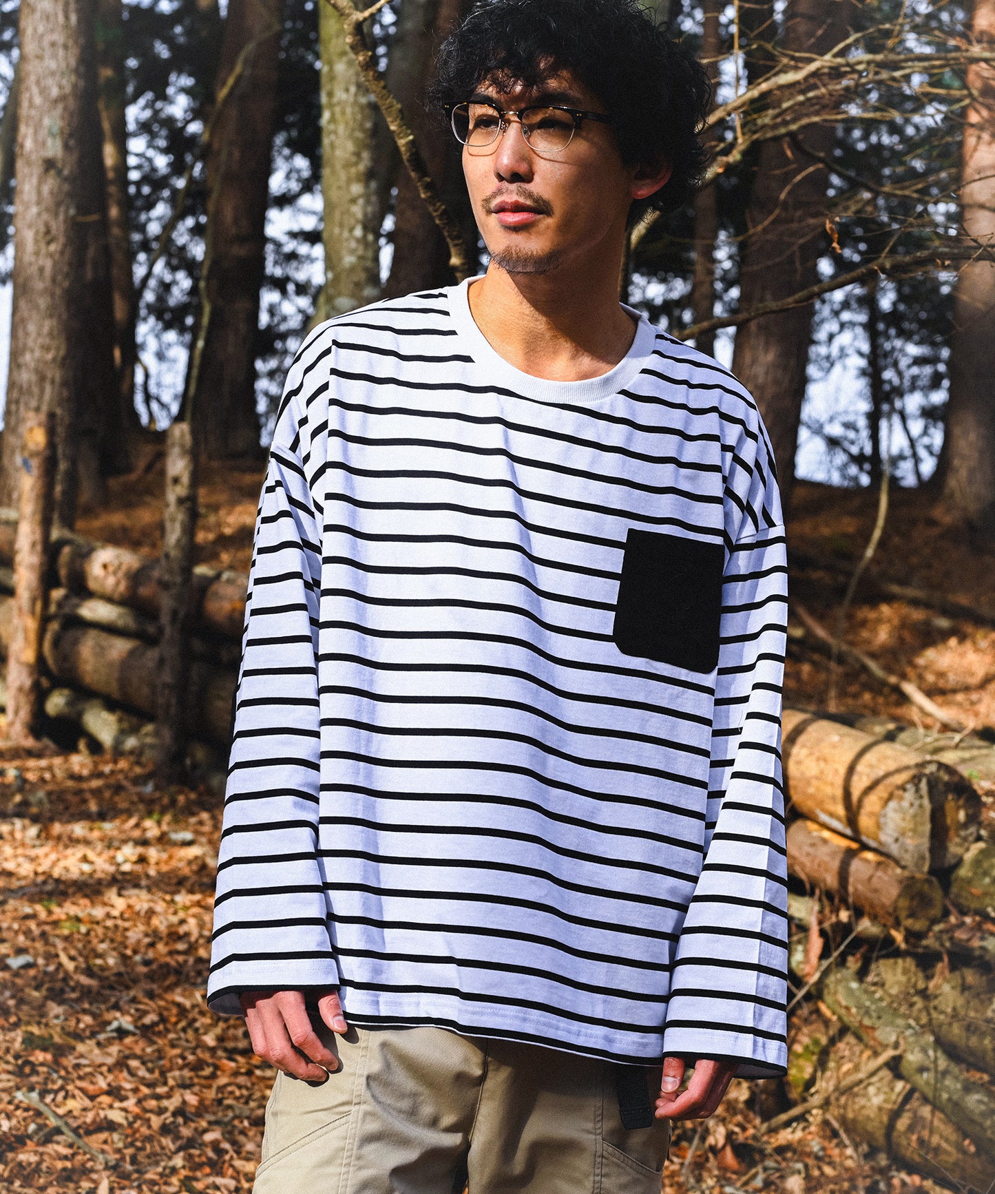 BORDER POCKET L/S T SHIRTS