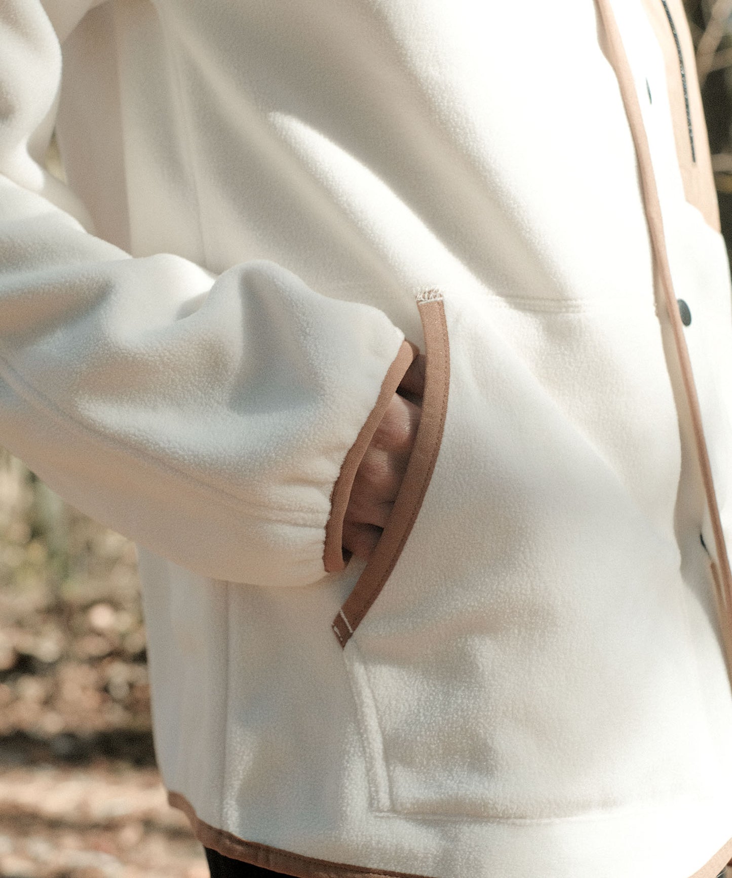 Fleece pocket cardigan