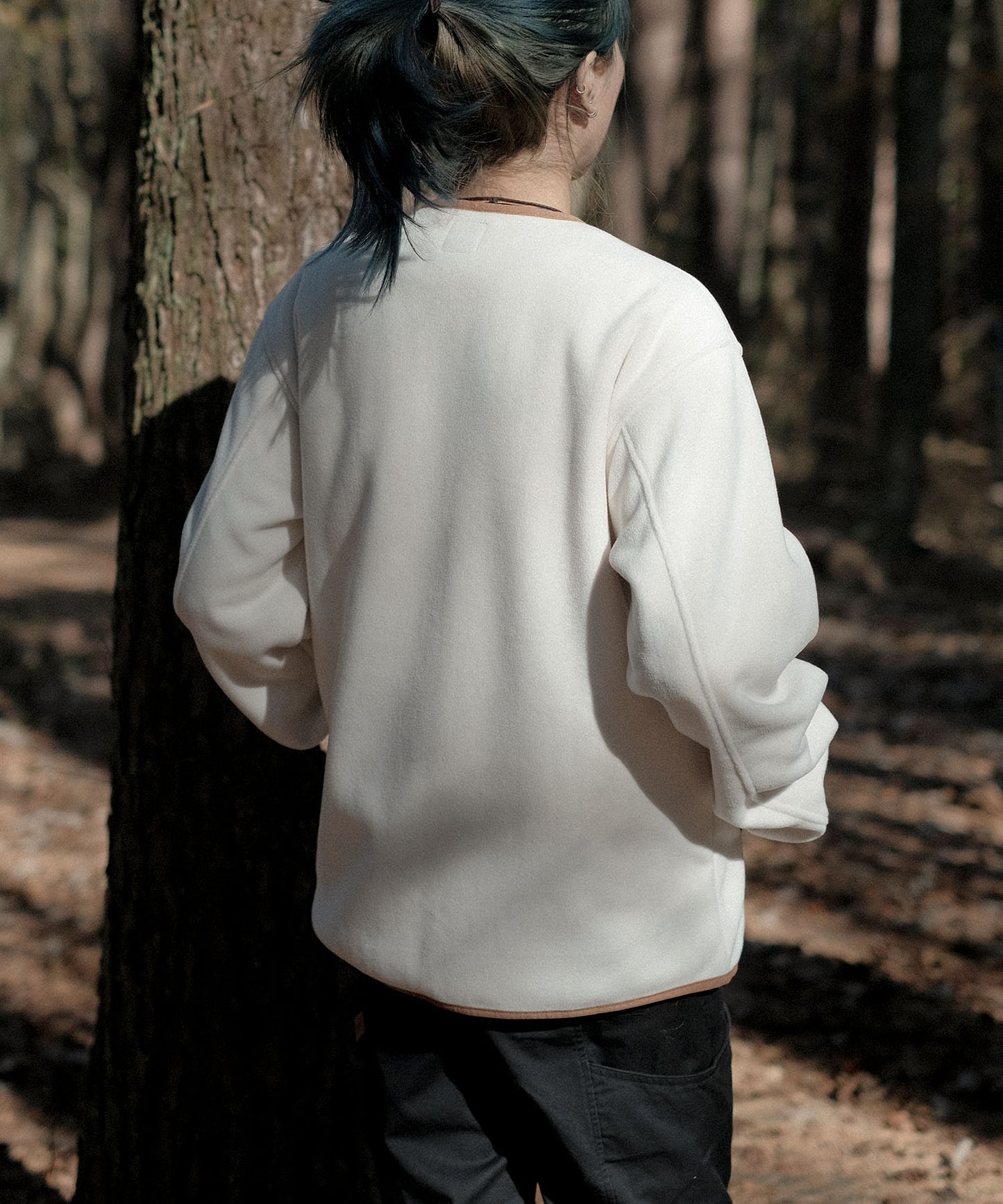 Fleece pocket cardigan
