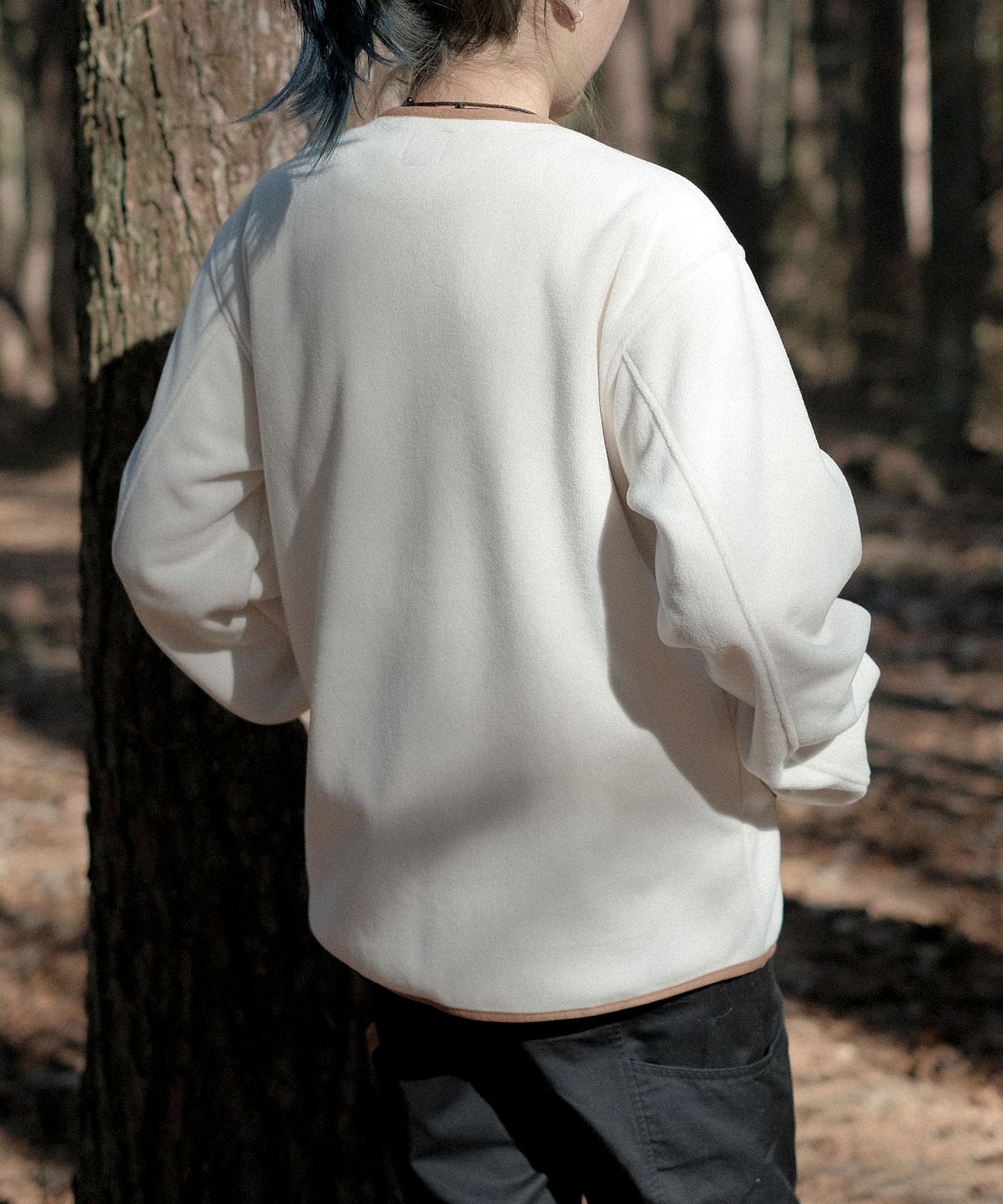 Fleece pocket cardigan