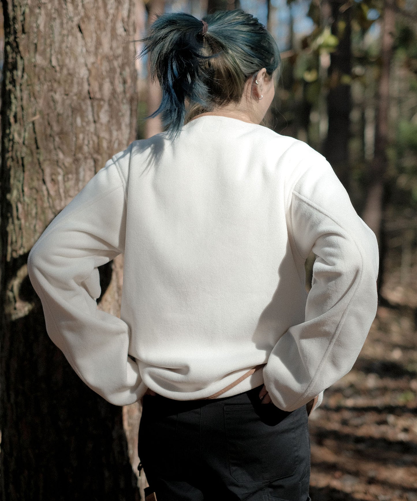 Fleece pocket cardigan