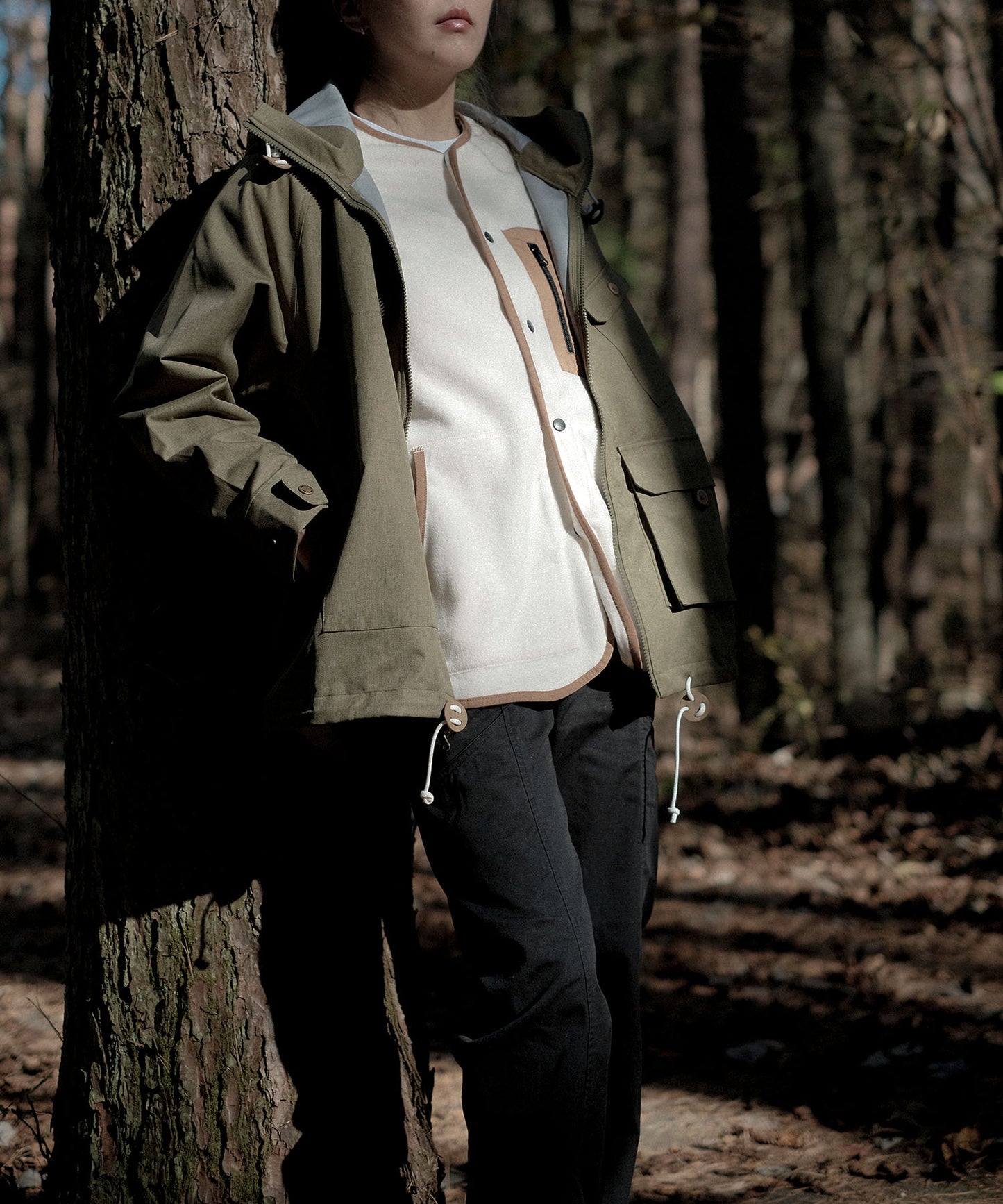 Fleece pocket cardigan