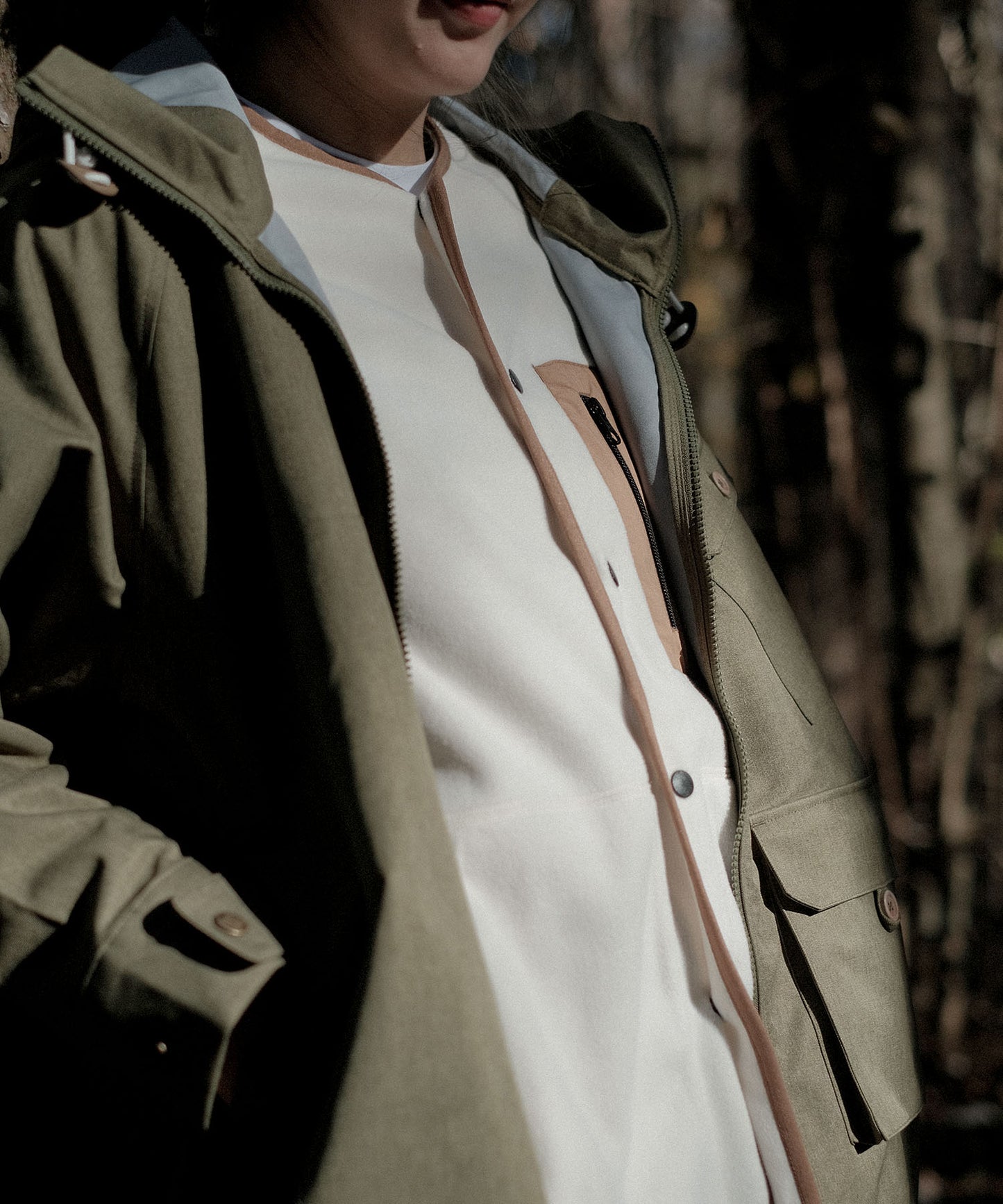 Fleece pocket cardigan