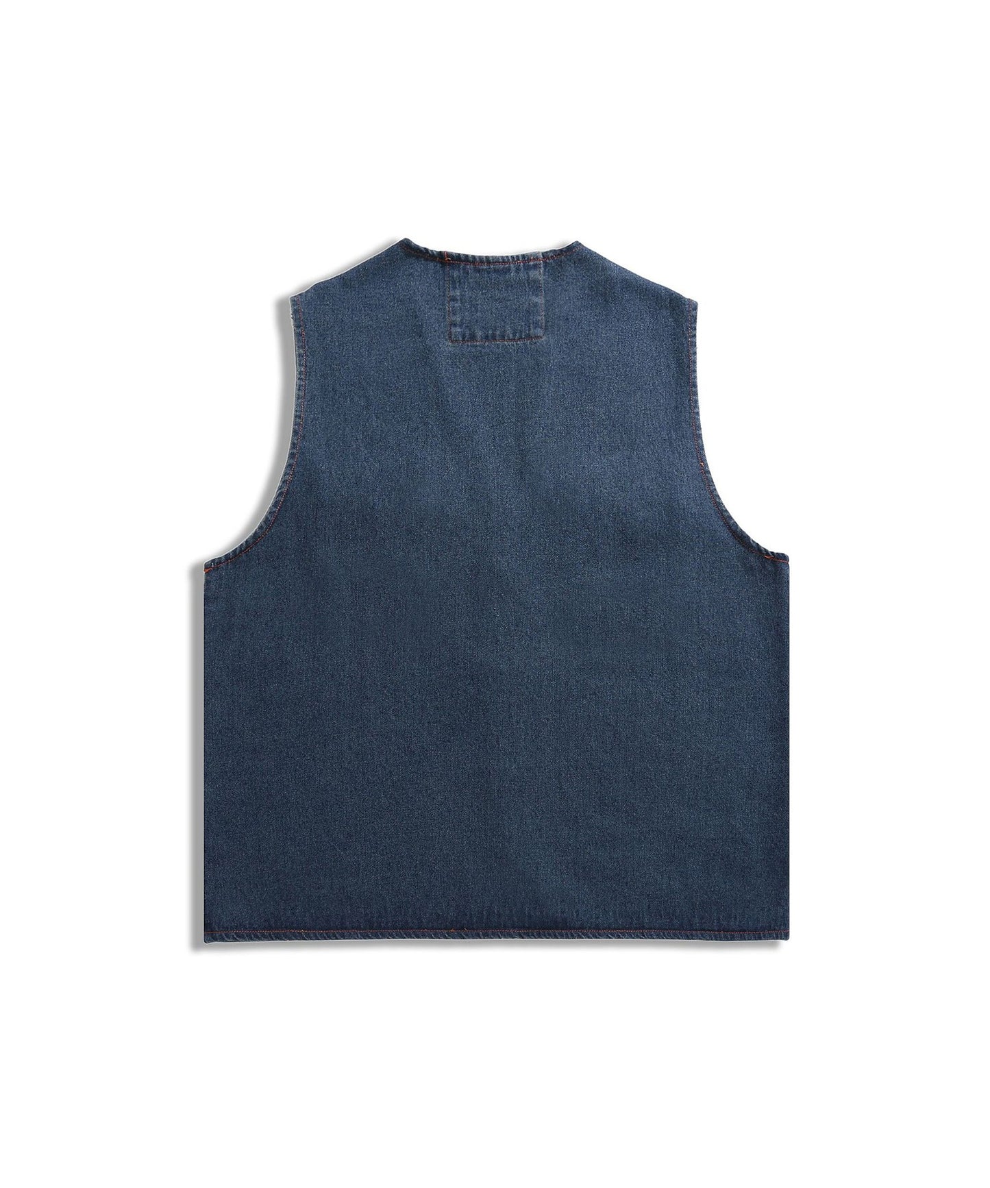 【HOOK -original- 】レトロ調花刺繍vネックデニムベスト