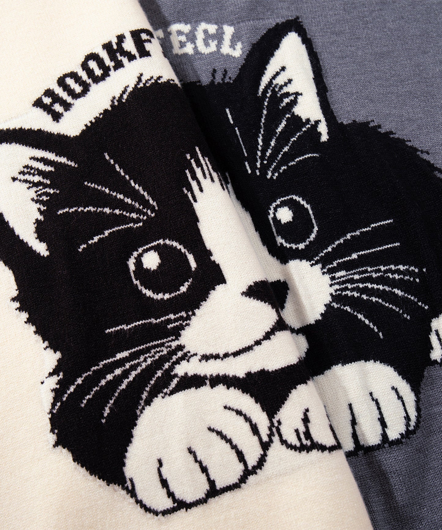 HOOK -original- 猫イラストステッチニットベスト