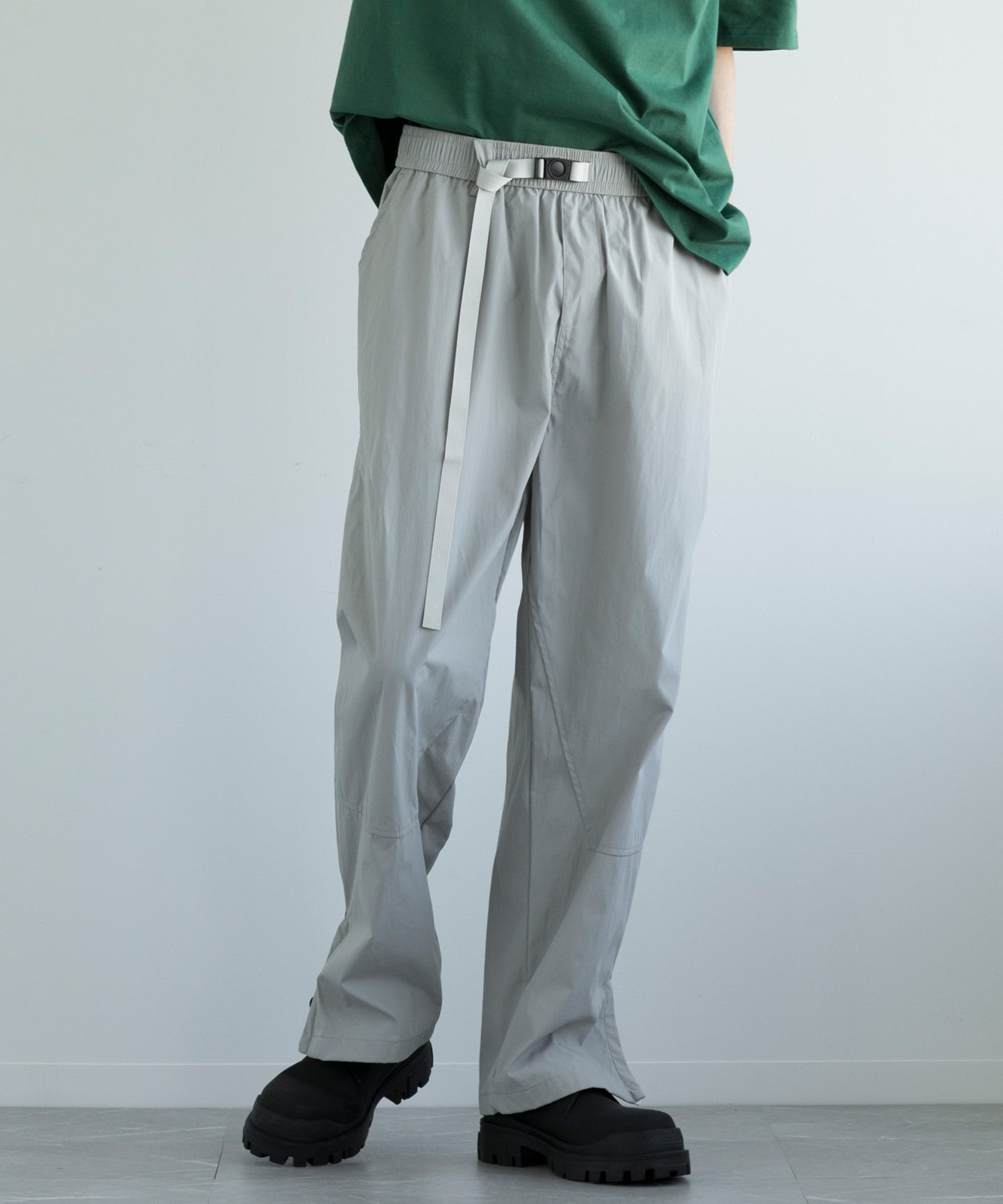 【aimoha MEN】PARACHUTE PANTS ベルト付きパラシュート パンツ