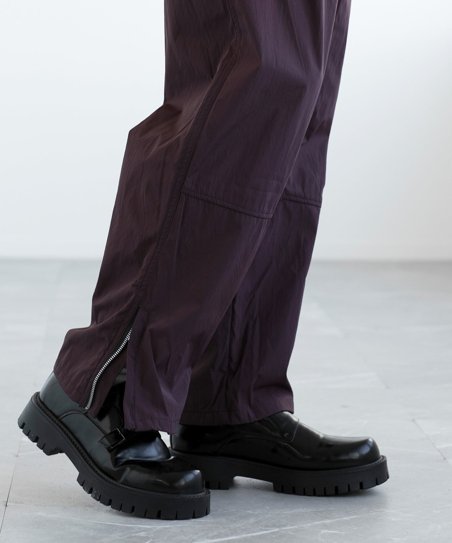 【aimoha MEN】PARACHUTE PANTS ベルト付きパラシュート パンツ