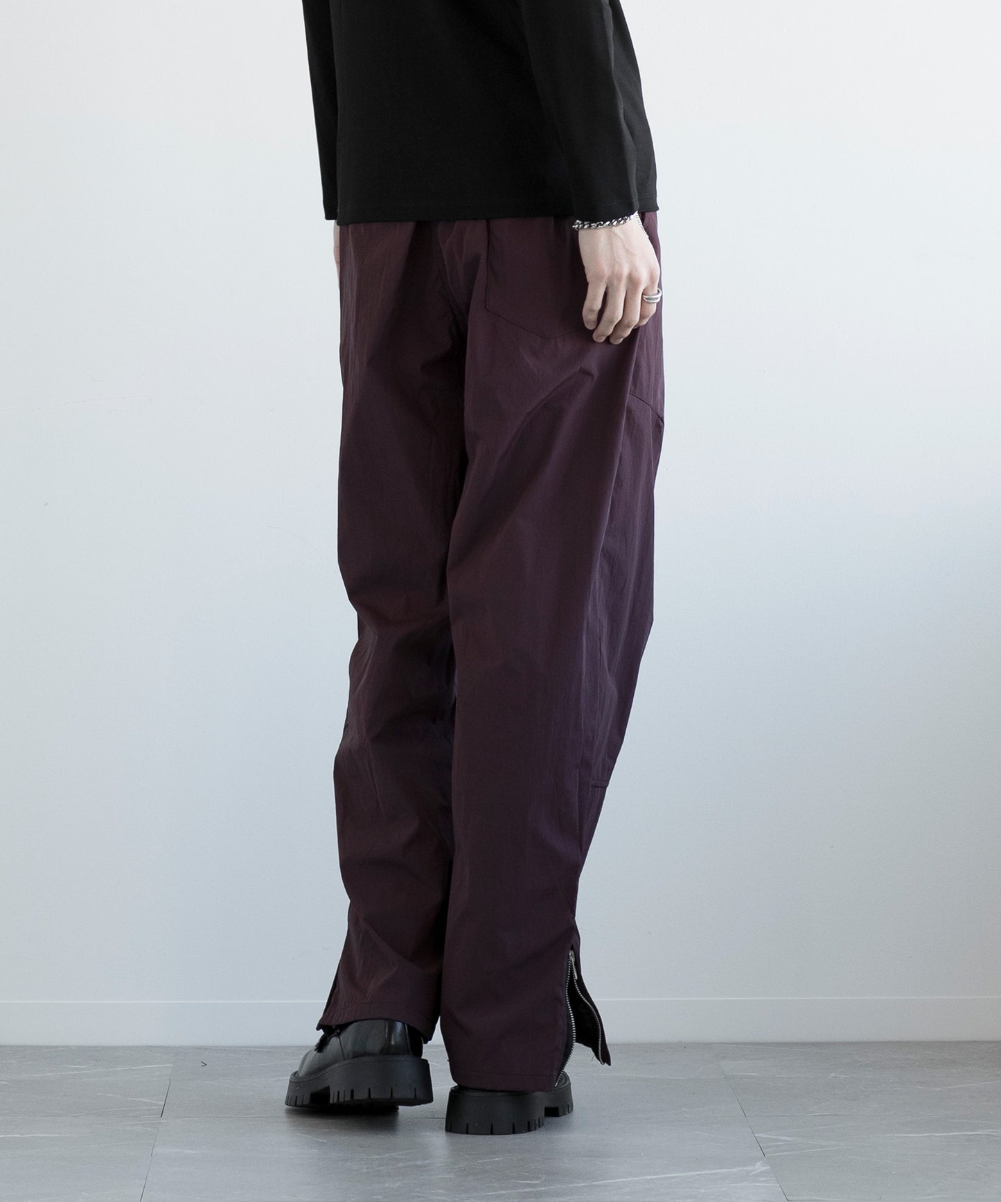 【aimoha MEN】PARACHUTE PANTS ベルト付きパラシュート パンツ